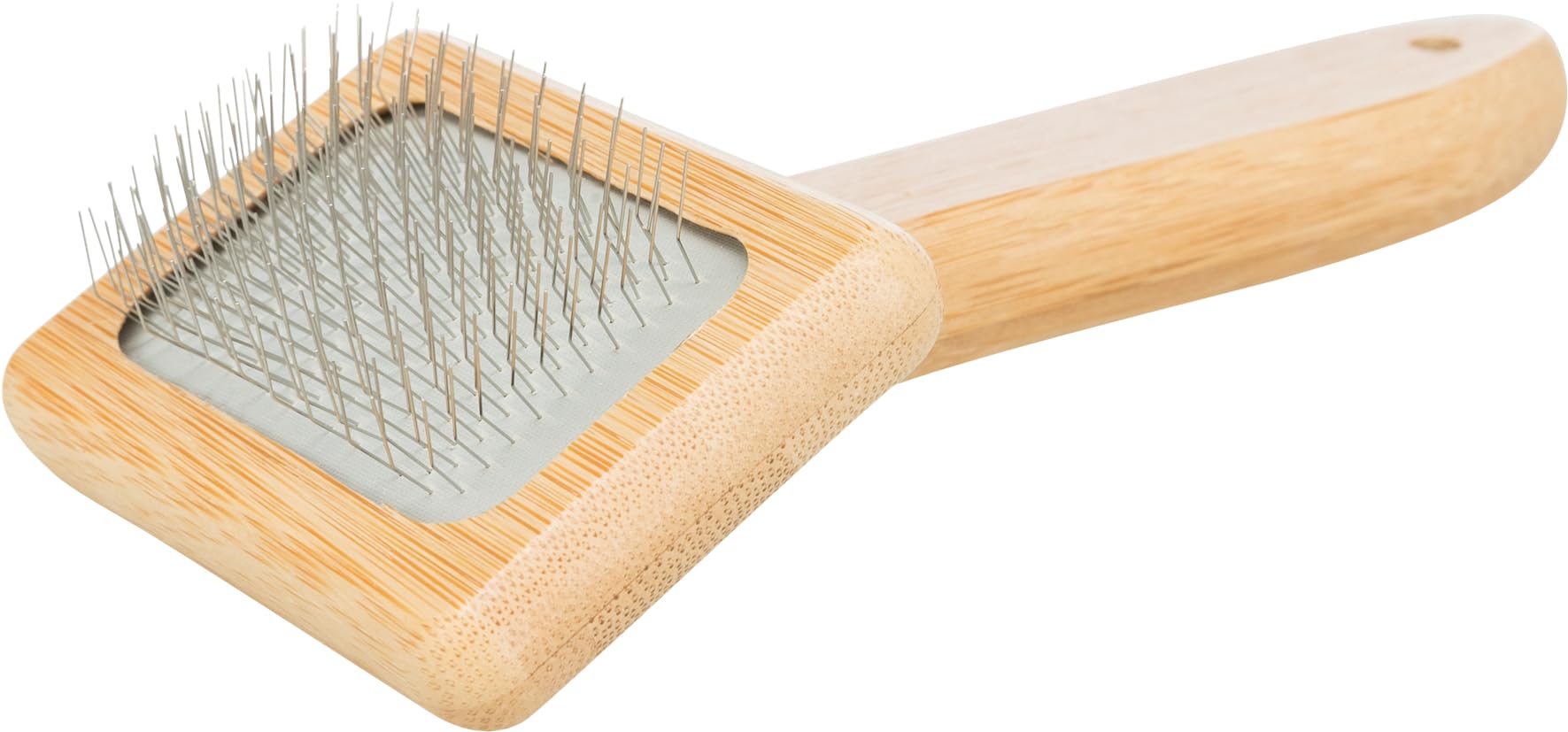 Tixie Slicker Brush For Dogs And Cats  Soft Wire Bristle Pet Grooming Brush For Shedding & Detangling (9 X 15 Cm, Trixie Bamboo