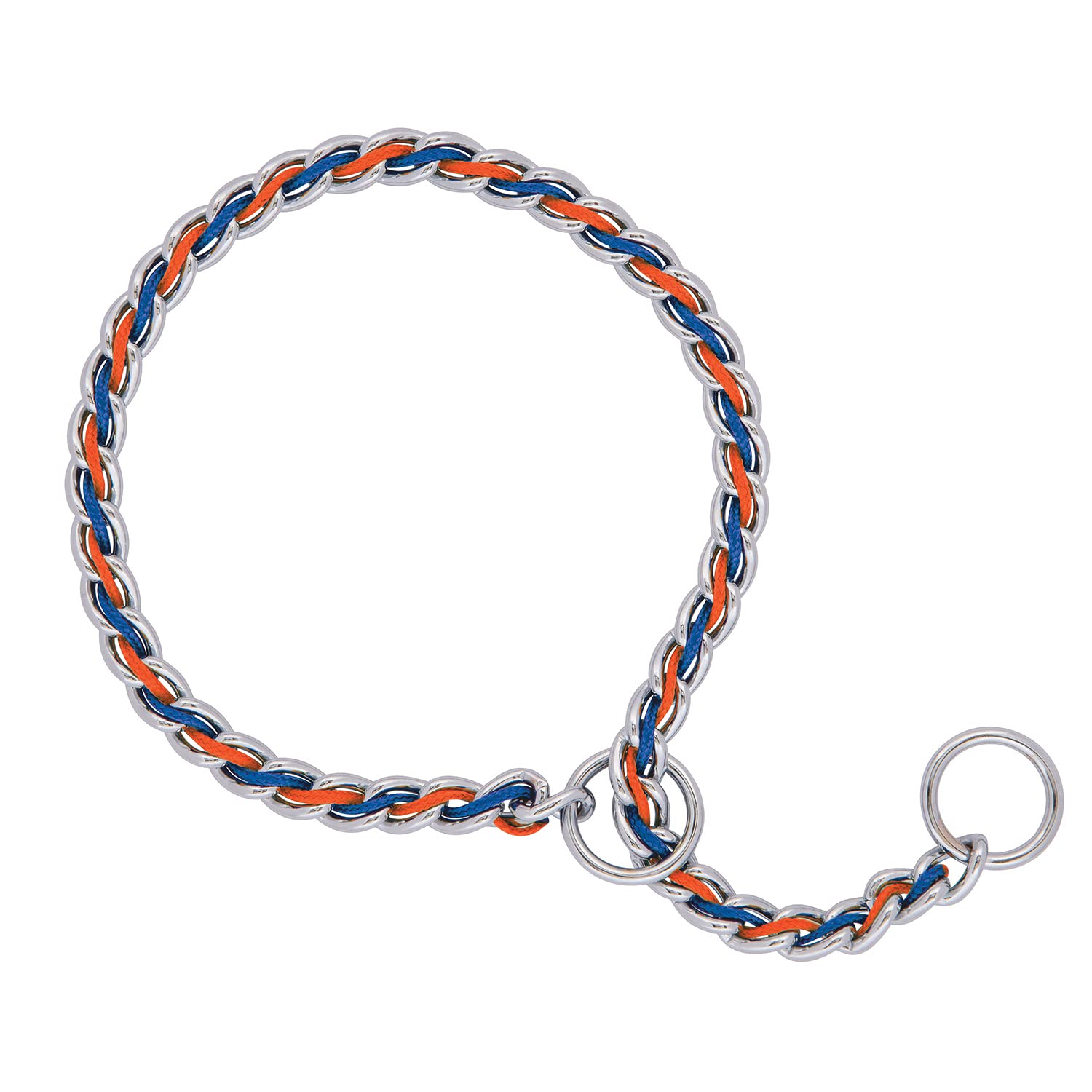 Terrain D.O.G. Laced Chain Slip Collar, 20-Inch X 3.5 Mm, Blue/Orange