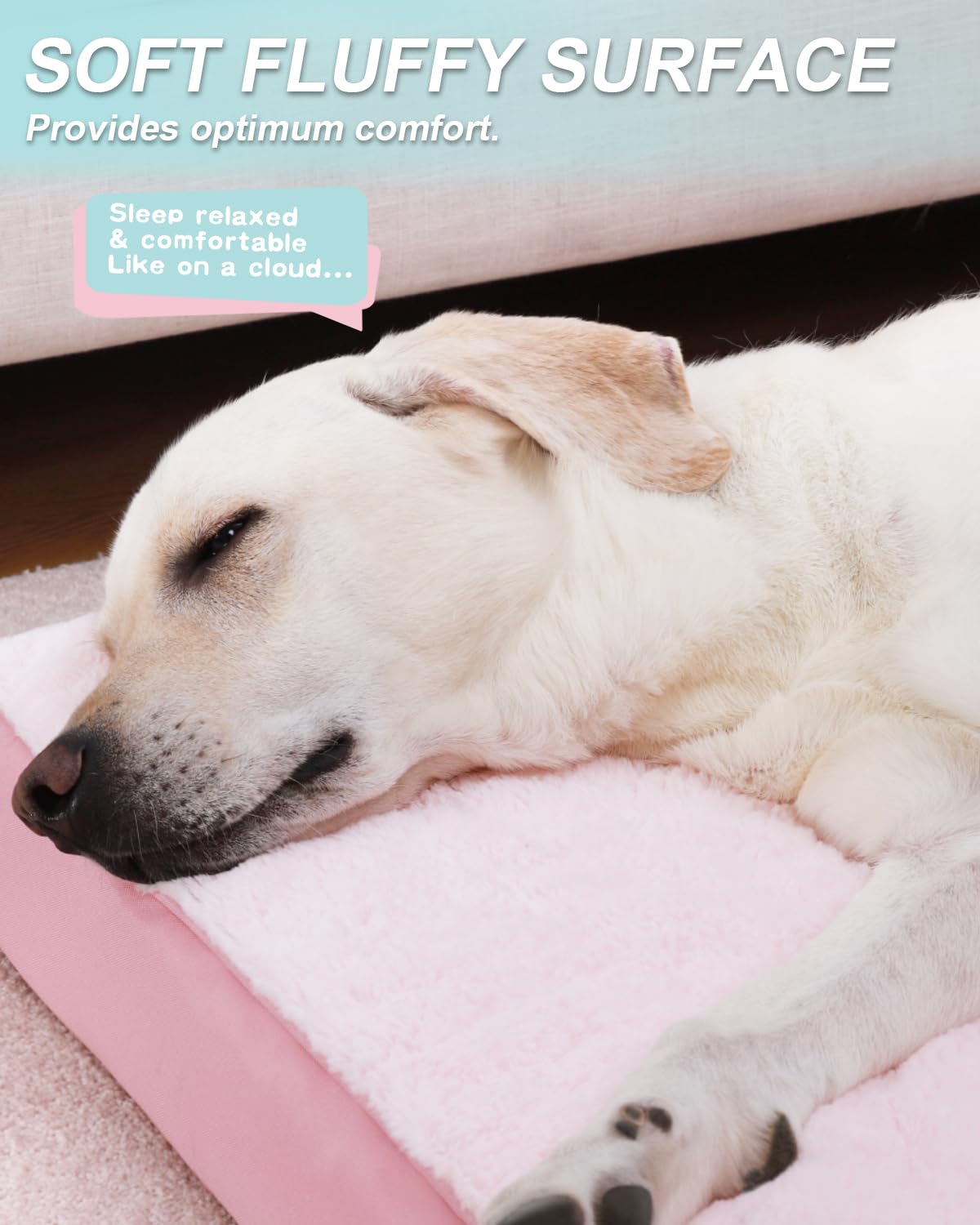 Ksiia Orthopedic Dog Bed - Waterproof & Washable With Removable Cover, Deluxe Plush Egg Crate Foam Design For Large Dogs, 41X27