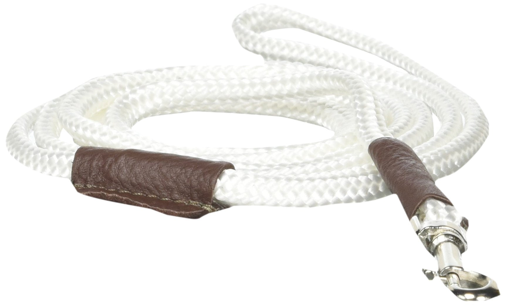 Mendota Pet Show Snap Leash - Dog Lead - Made In The Usa - White, 1/8 In X 4 Ft - For Small Breeds