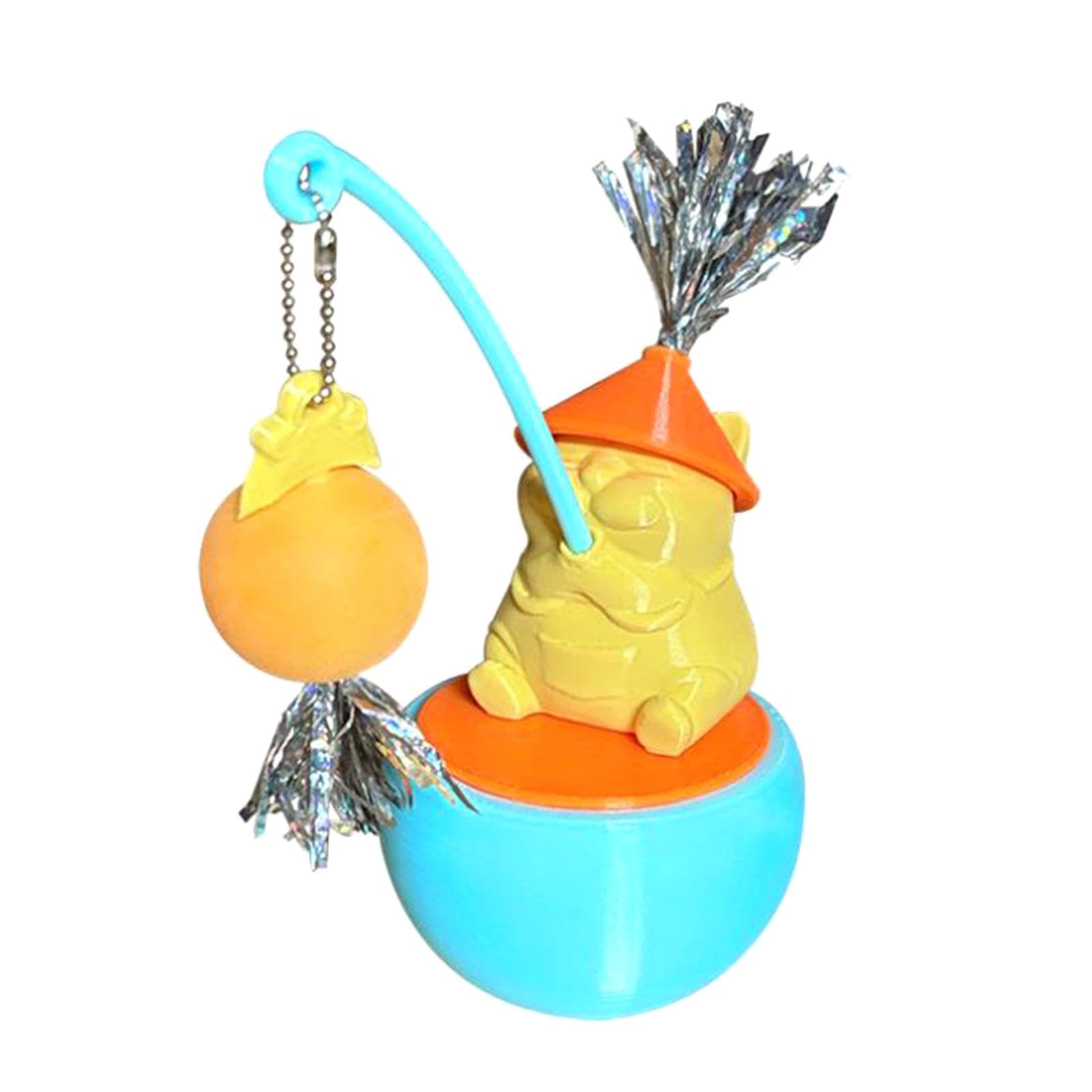 Ecomistiq Cat Tumbler Ball Toy Enrichment Teaser For Puppy Indoor Cats Playing| Toys| Supplies |Pet