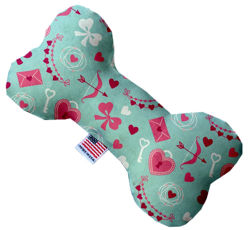 Mirage Pet Lime Green Polka Dots 6 inch Bone Dog Toy