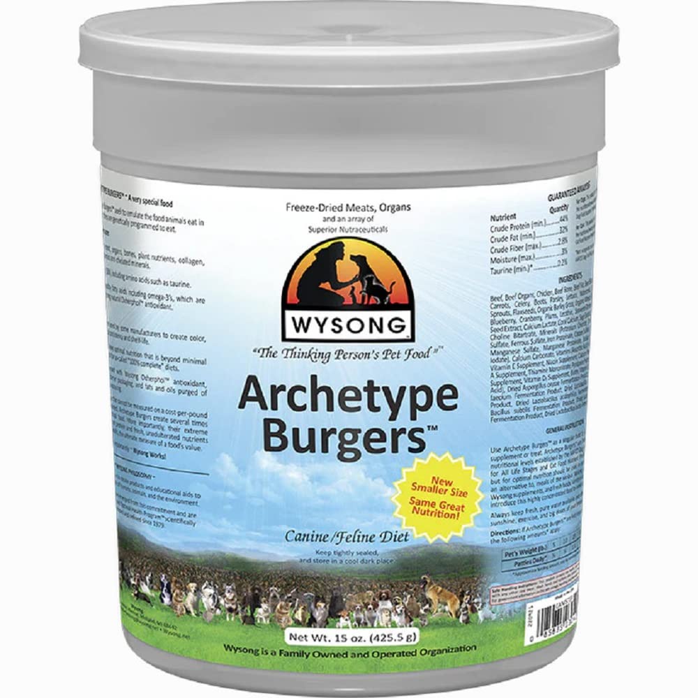 Wysong Archetype Burgers Canine/Feline Diet Dog/Cat Food- 15 Ounce Canister