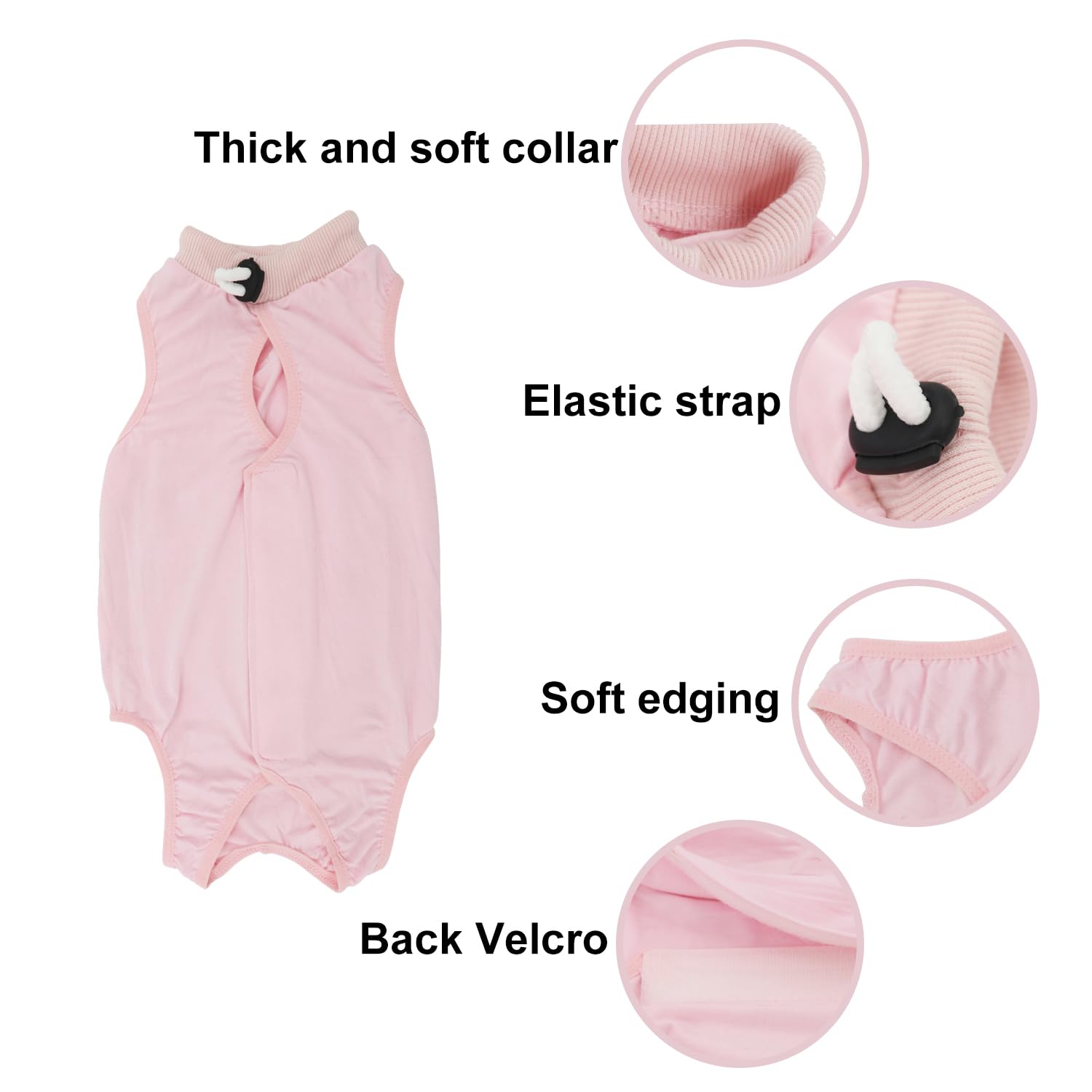 Qiyadin Cat Recovery Suit, Surgical Recovery Clothes For Abdominal Wound Or Skin Disease, Cats Onesie After Surgery And Spay, E-