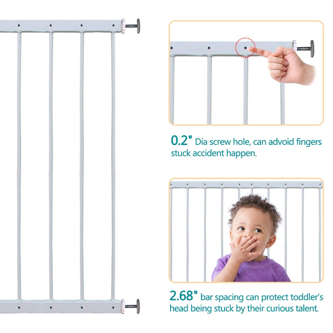 Fairy Baby Window Guards For Children, Adjustable Wide Child Safety Window Guard Prevents Accidental Falls, Home Security Childproof Interior Bar Guard For Windows Wide 86.61'-112.2'(4 Panels)