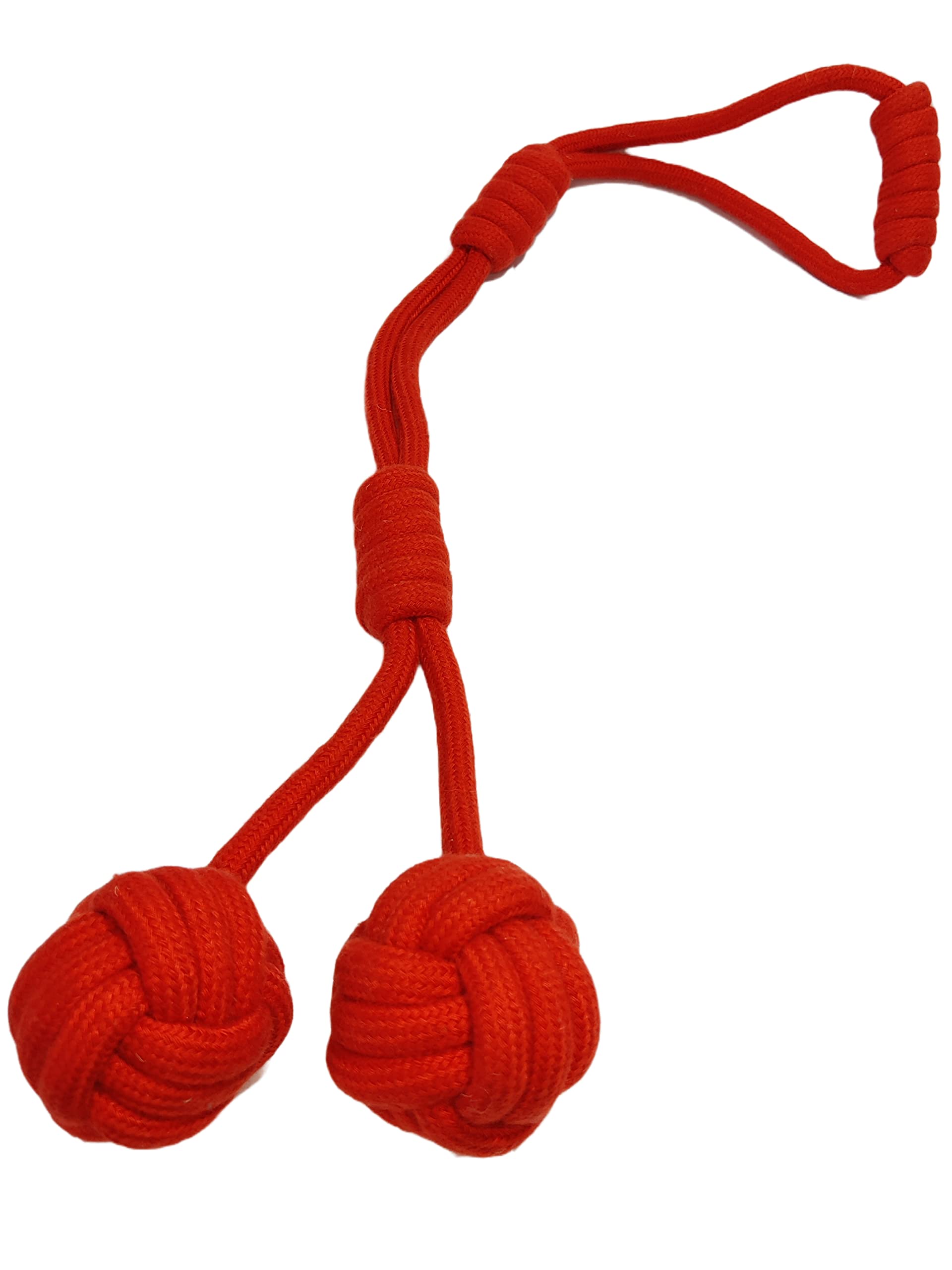 Chullbull Pet Products Rope Tug Toy,Tightly Knit Polyester Cotton Blend With Handle&2 Rope Balls For Indoor&Outdoor Play,Interac