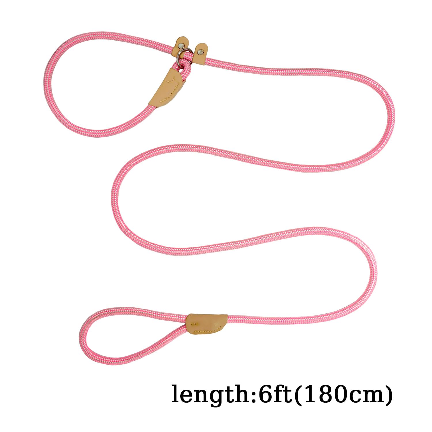Slip Lead Rope Dog Leash Heavy Duty For Training, Nylon Strong Slip Leads For Dogs 6 Ft X 3/8 Inch, Adjustable Comfortable Train