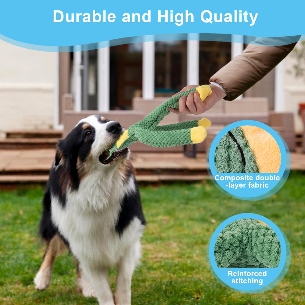 Pelteflu Dog Squeak Toys For Small, Medium & Large Dogs, Durable Chew Toy For Teething And Chewing, Tough Interactive Puppy Toy,
