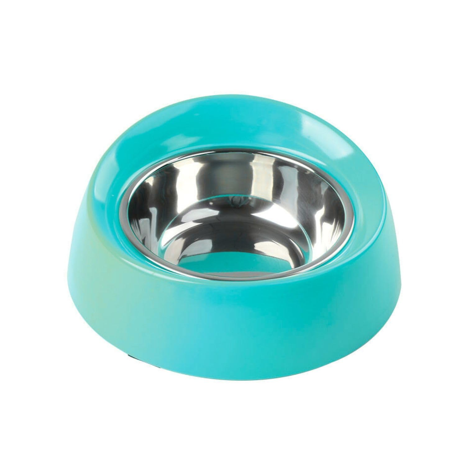 Emily Pets Double Cat Bowls  Stainless Steel Food & Water Bowls With NoSpill Resin Stand, NonSkid, Easy Clean Feeding Station