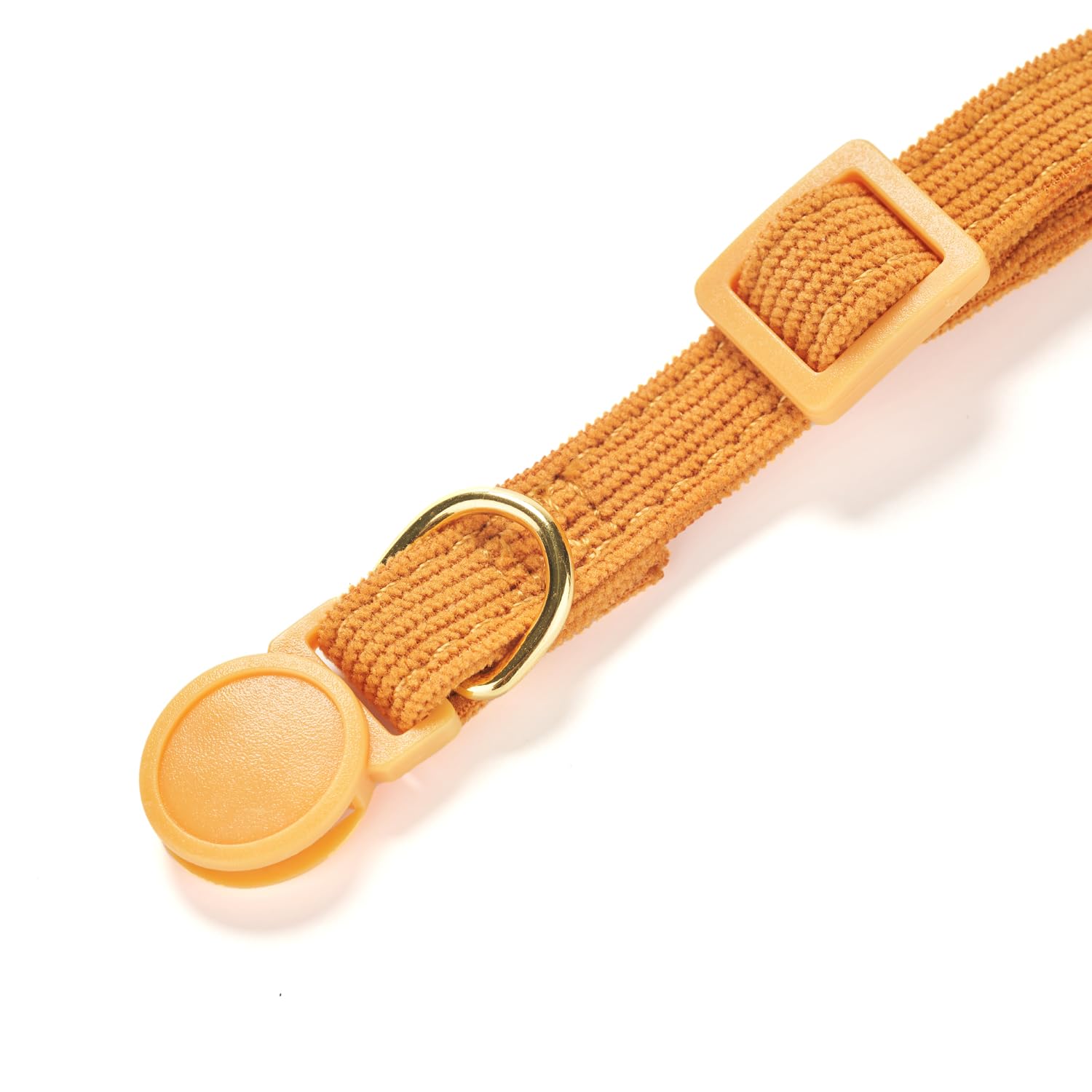 Petiry Soft Corduroy Cat Collar, Plaid Pattern, With Bell And Bowtie, Safety Breakaway Clasp, Adjustable For Kitten And Cats Ora