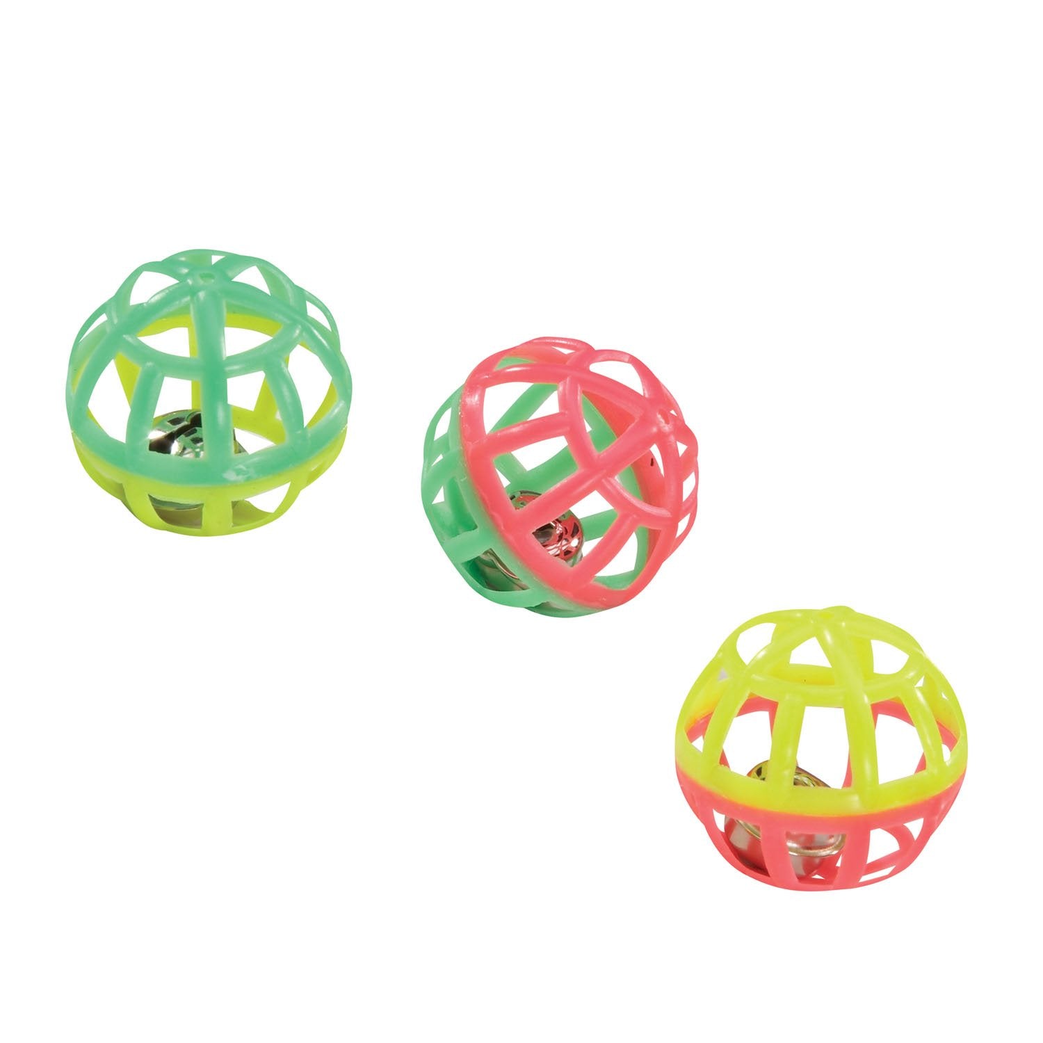 Zanies Plastic Lattice Balls Cat Toy Canister, 50-Pack,Black