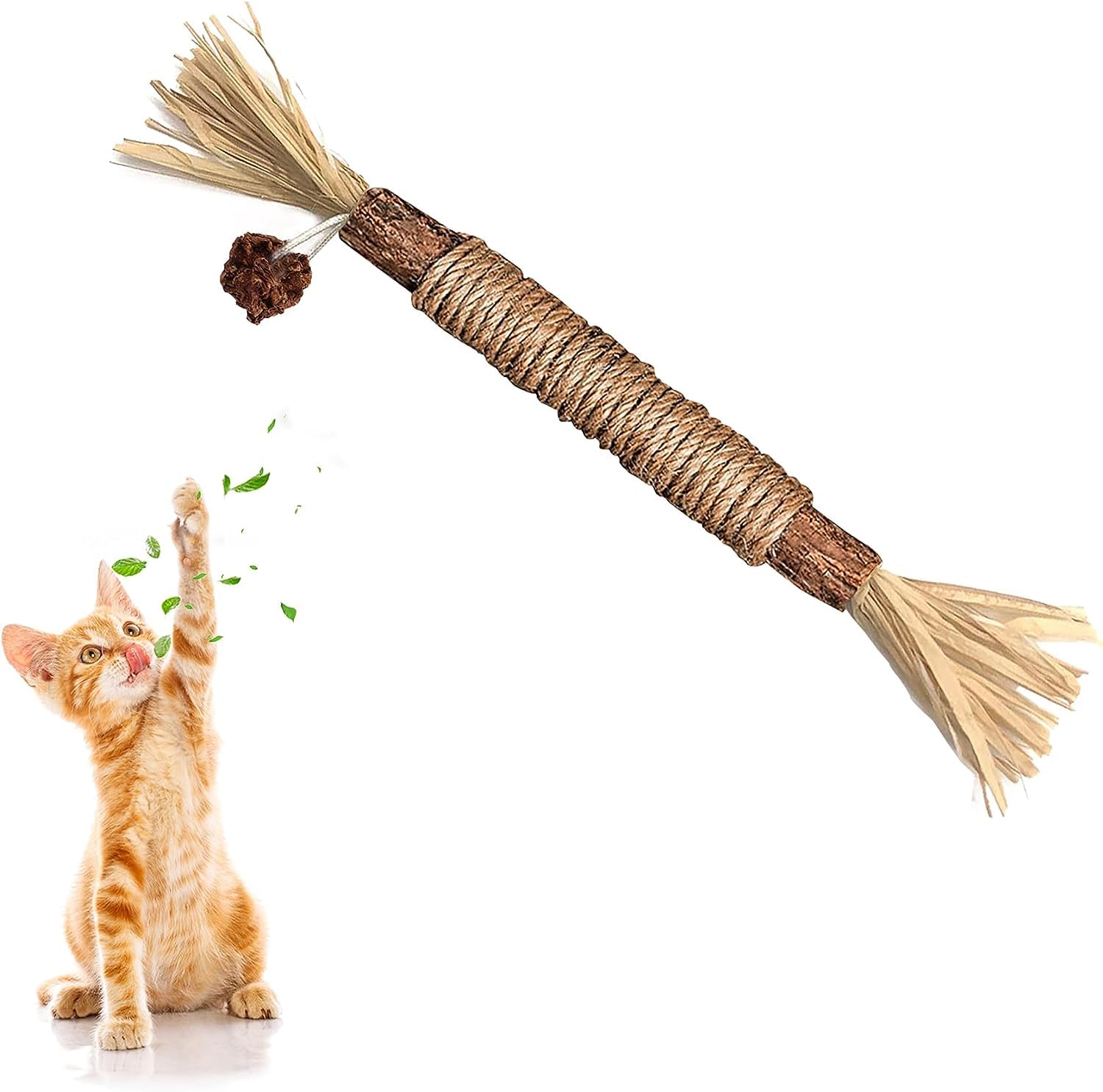 Inralimot 1 Pack Silvervine Cat Toy, Silvervine Sticks Toys For Indoor Cats, Cat & Kitten Chew Toys For Aggressive Chewers, Cat 