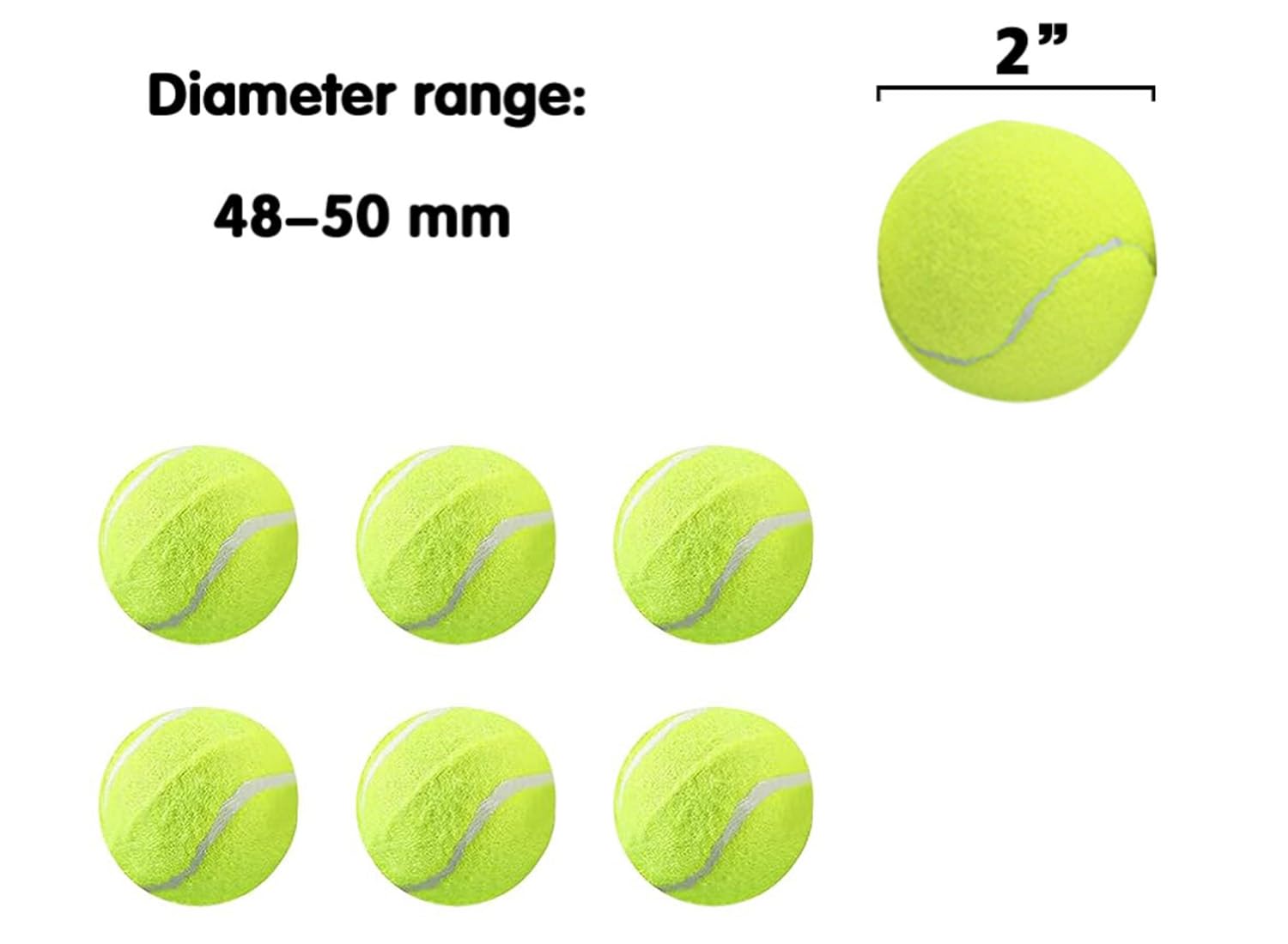 Mekaple 6 Pack Mini Tennis Balls For Pet Playing Fecth, 2 Inch Dogs Training Tennis Balls For Small Size Dogs, Interactive Dog P