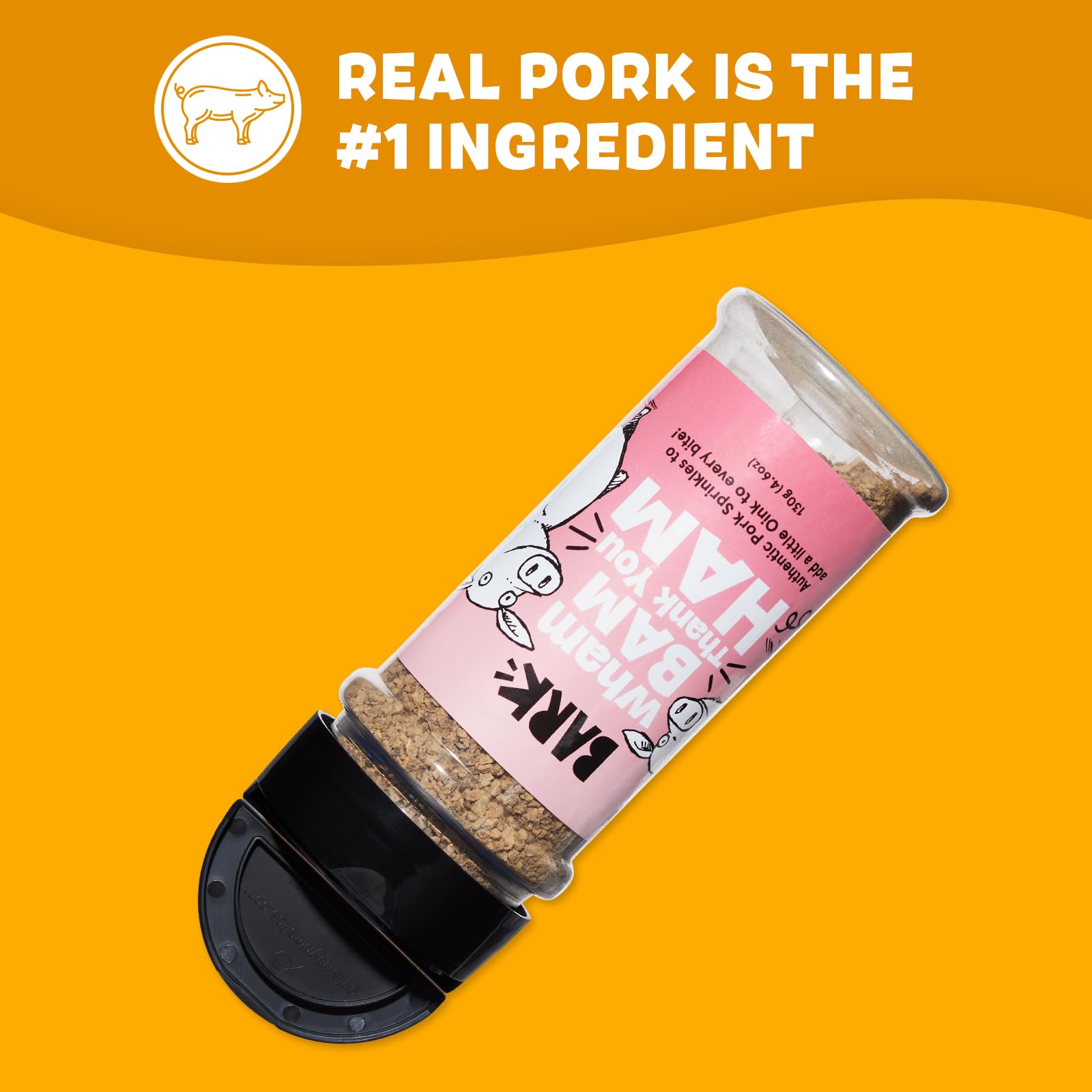 BARK Pork Dog Treat Topper High Protein Limited Ingredient Meal Mixer, All Life Stages, Rosemary Extract for Large & Small Breed