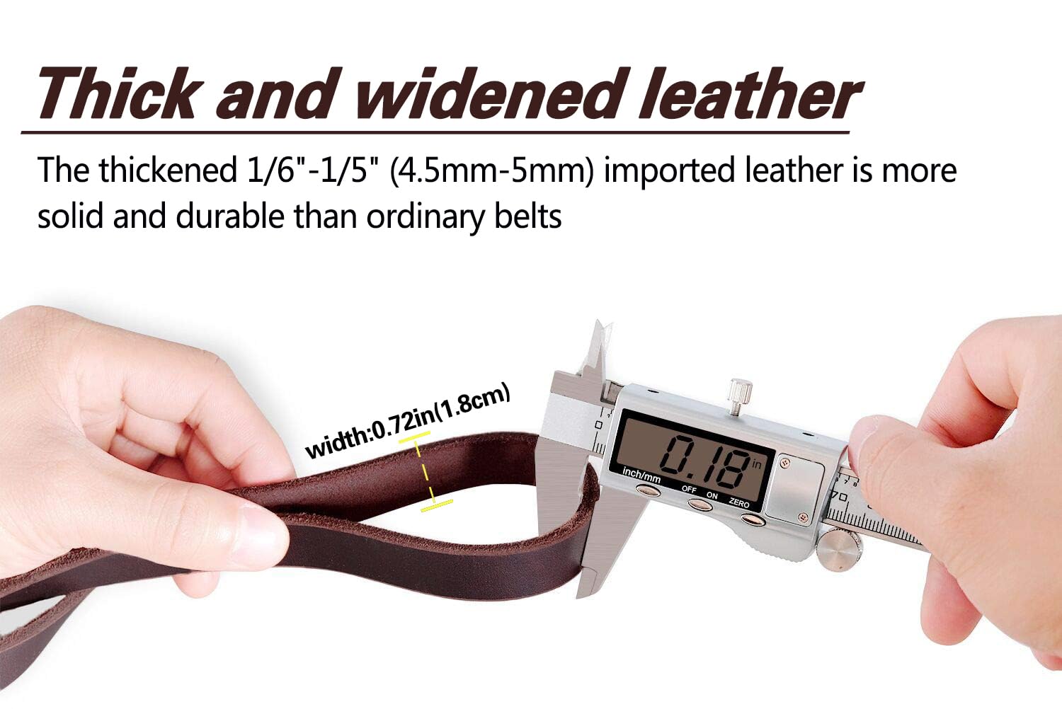 Leather Dog Leash 5Ft X 3/4 Inch, Heavy Duty Genuine Leather Braided Dog Training Leash, Soft And Strong Cowhide Dog Leashes For