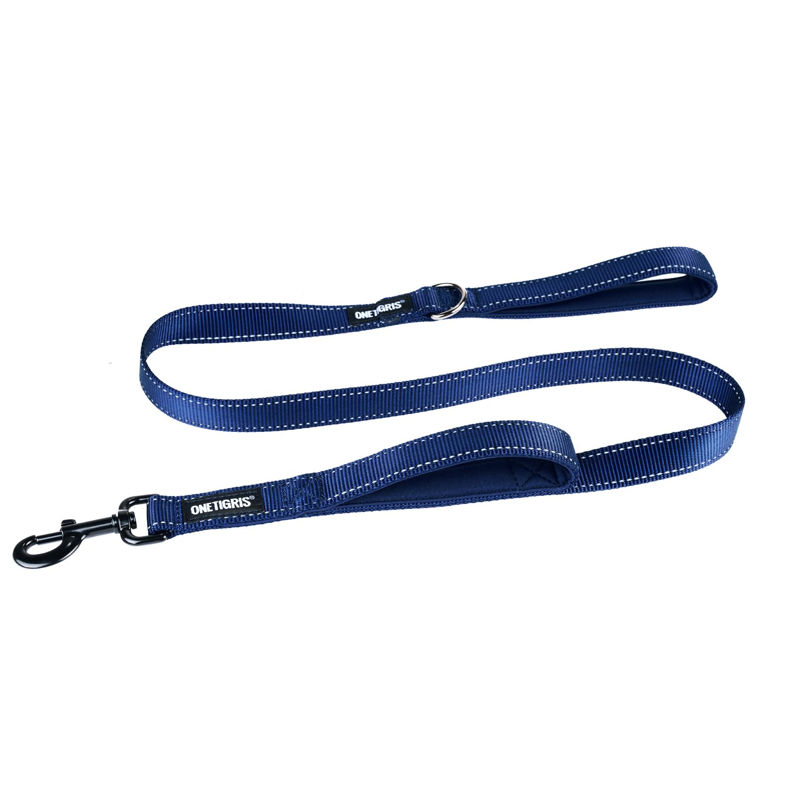 Onetigris Handled No-Pull Dog Walking Leash Long Traffic Leads For Medium To Large Dogs (Blue, 4Ft)