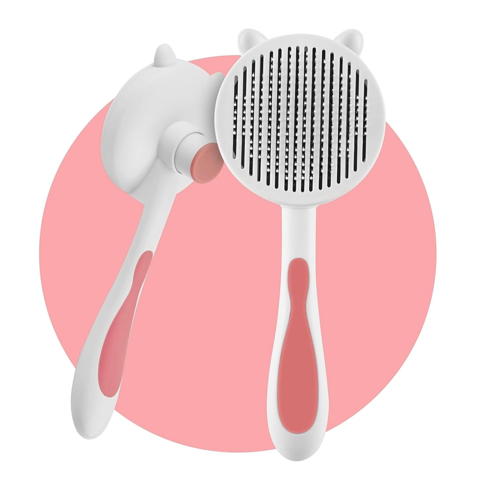 Cature Care By Nature Dog & Cat Brush Pet Hair Brush Cat Grooming Brush Self Cleaning Slicker Brush For Short And Long Hair Dogs