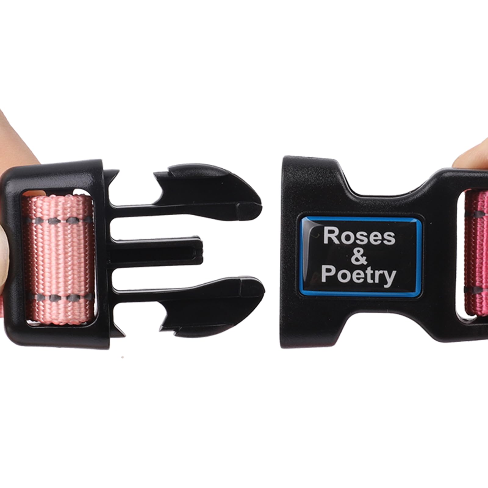 Roses&Poetry Pink Dog Collar For Female Dogs Reflective With Pink Gradient Color, Adjustable Xsmall Puppy Collars Tiny For Small