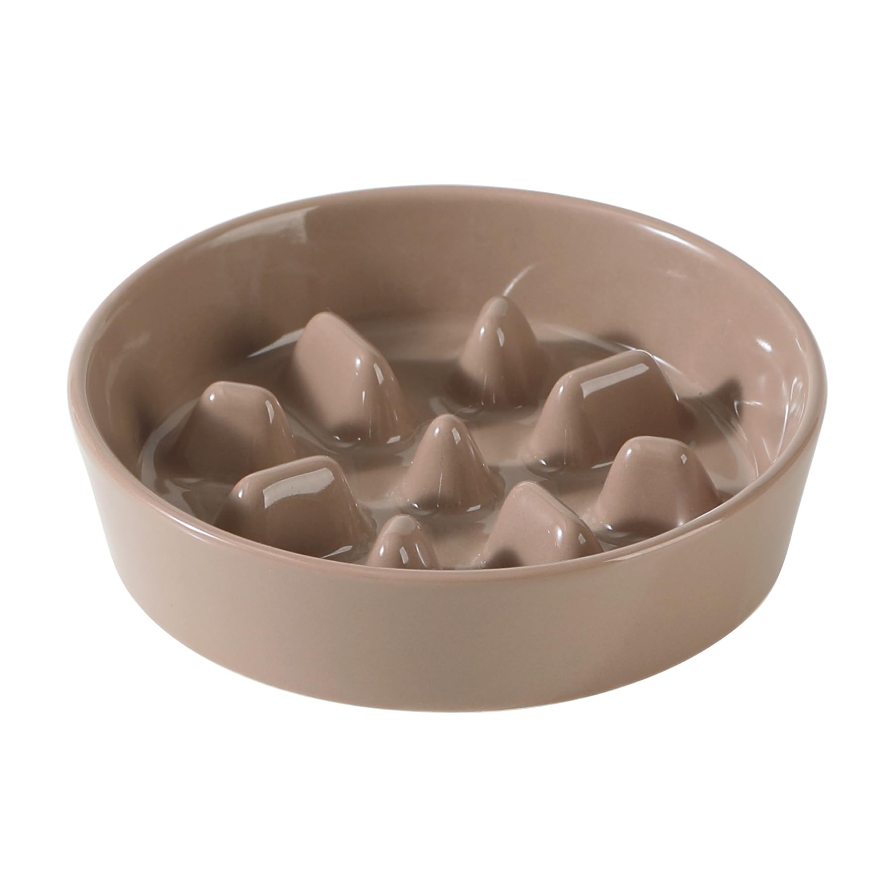 Havniva Ceramic 1.2 Cup Dog Bowl Slow Feeder, 7.3 inch Slow Pet Food Dish for Medium and Small Dog, Stop Bloat, Stop Bloat, Prev