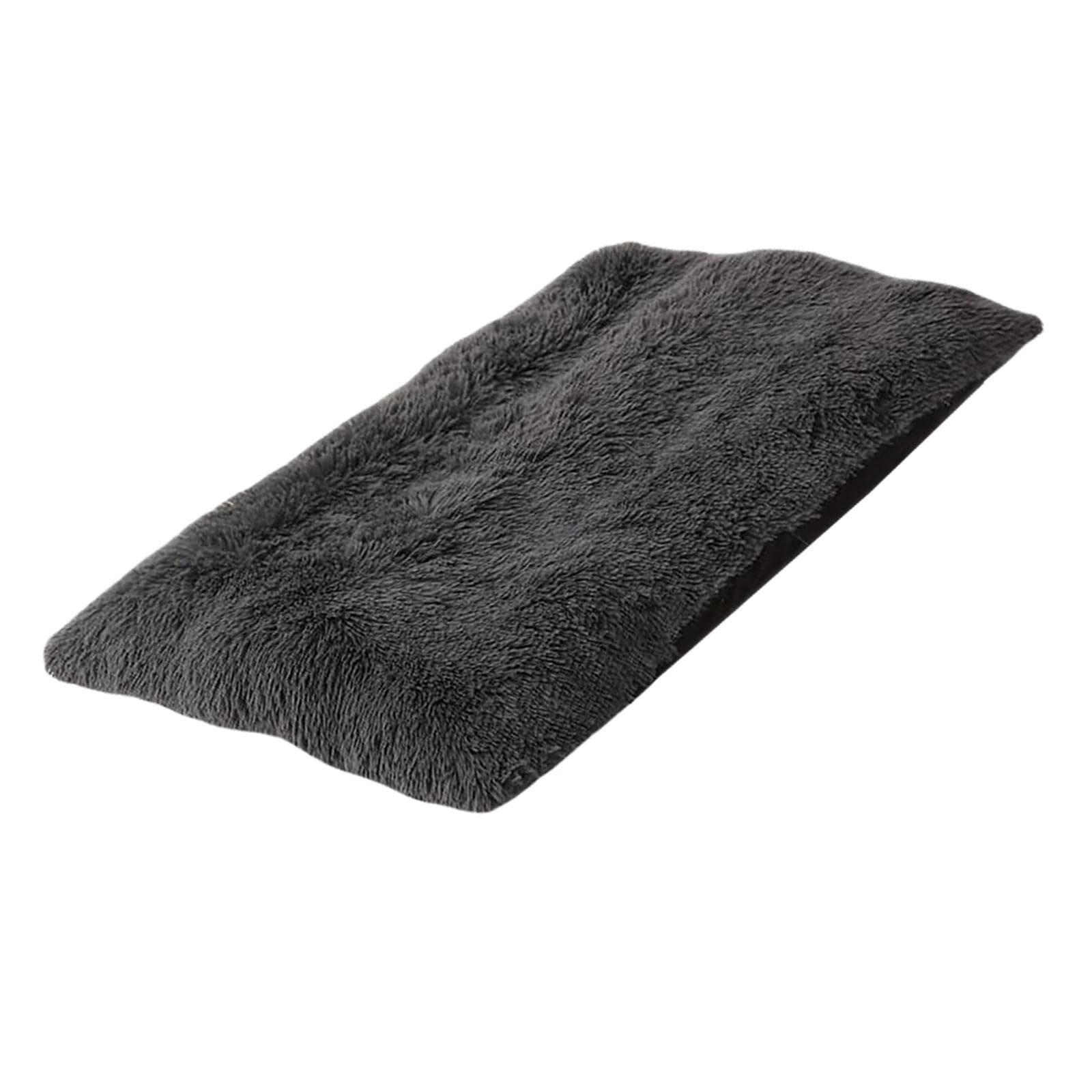 FABLOFT Dog Cat Mat Pet Cushion NonSlip Sleeping Bed PUY Kennel Dark Gray S