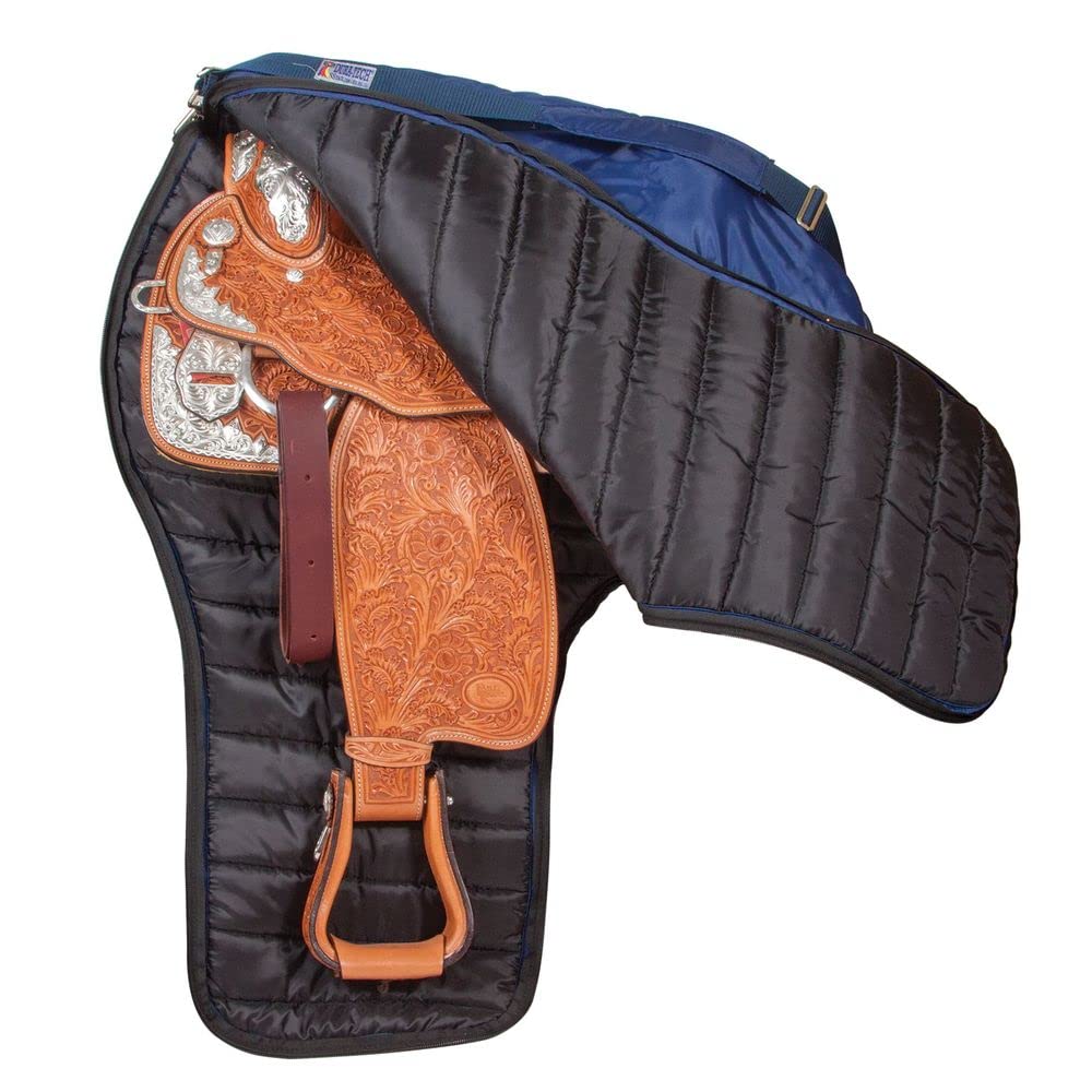 Dura-Tech Padded Western Saddle Case | Ultimate Protection & Easy Transport | Ideal for Horse Shows & Travel | Color Burgundy