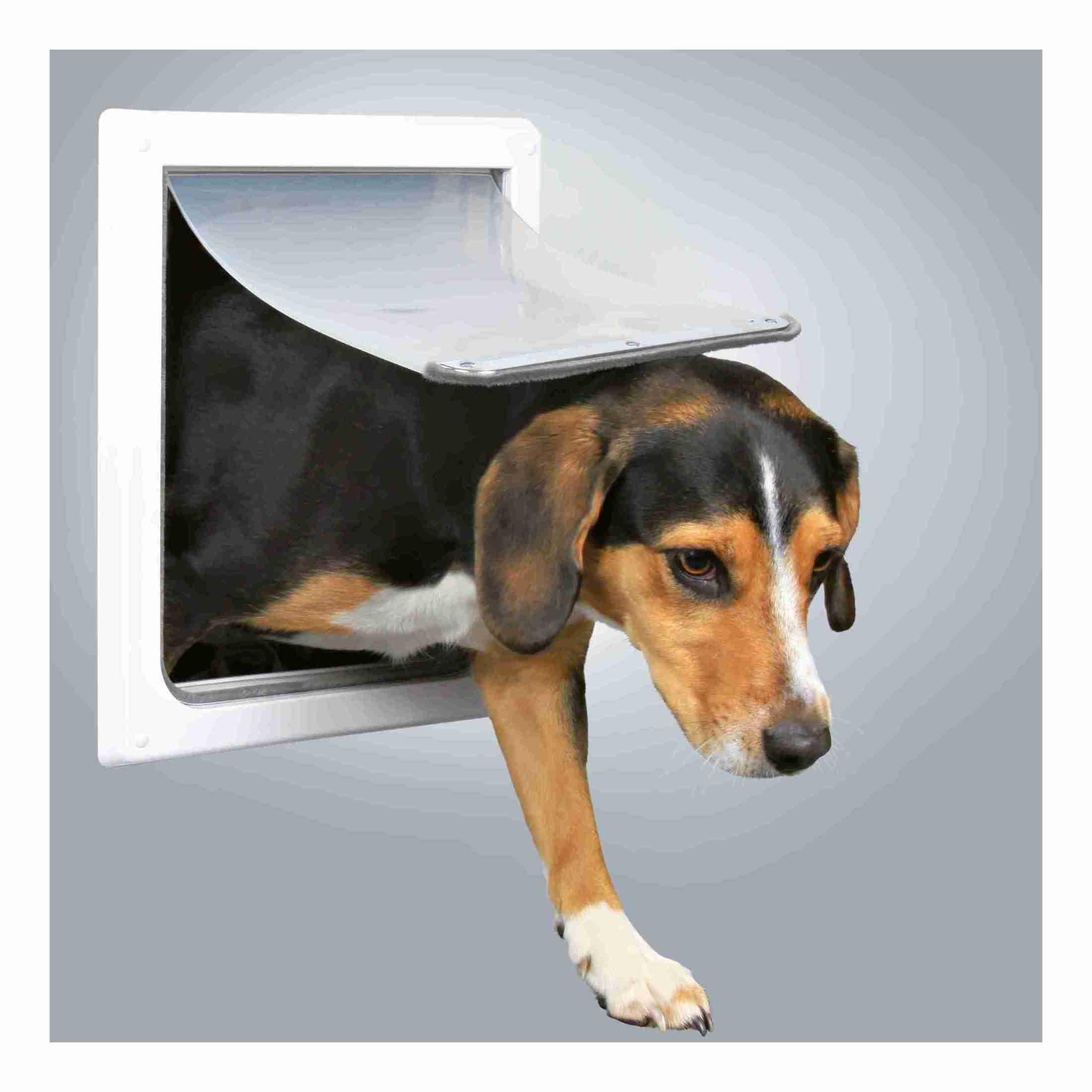 Trixie Pet Products 2-Way Locking Dog Door, Small to Medium Dogs, White