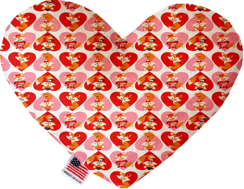 Pet and Dog Plush Heart or Bone Toy, "Valentine's Day Friends Group" (Available in different size, and 7 different patterns!) Foxy Love 8" Plush Bone