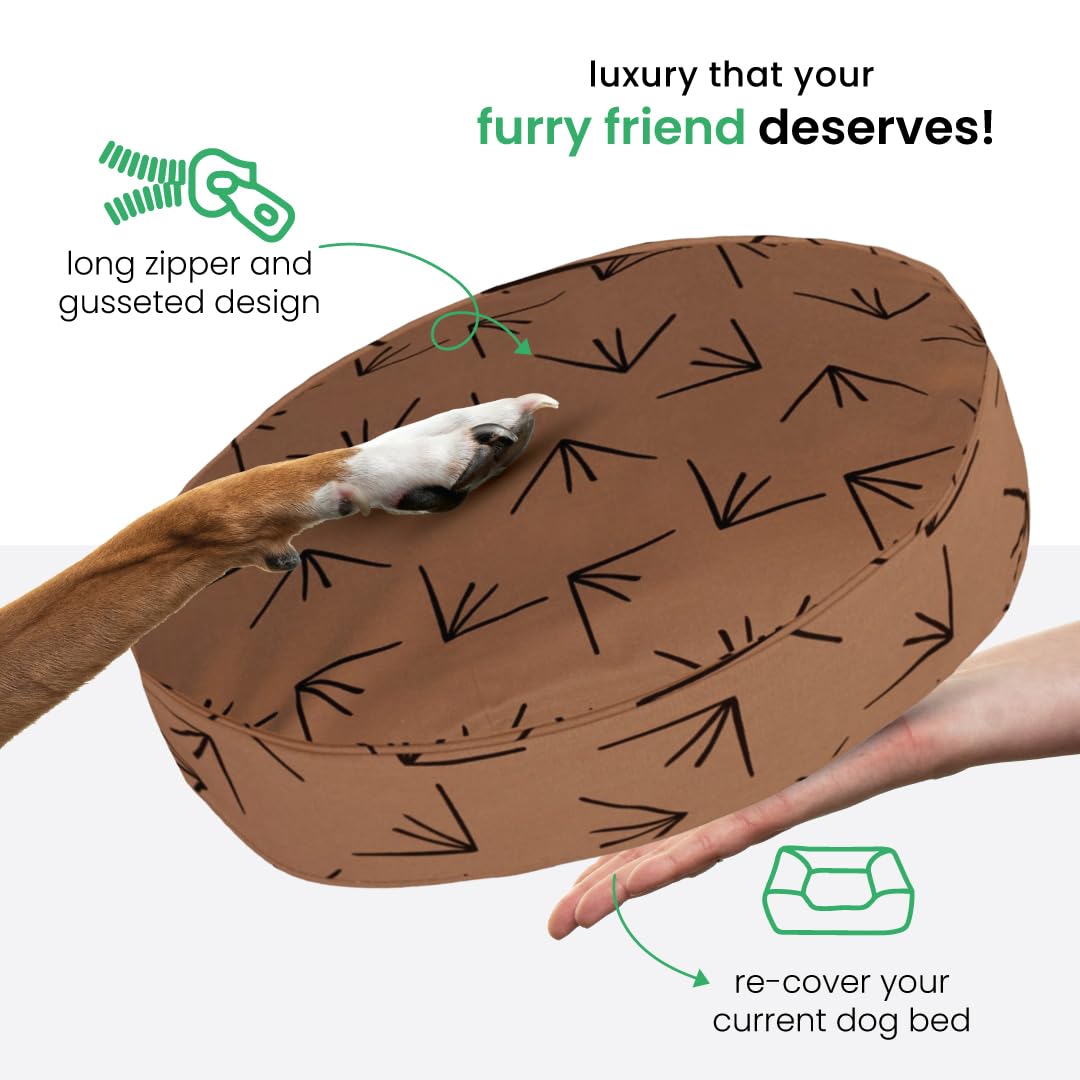 Molly Mutt Medium to Large Dog Bed Cover - Heat Waves Print - Measures 36    x 5 - 100% Cotton - Durable - Breathable - Sustaina