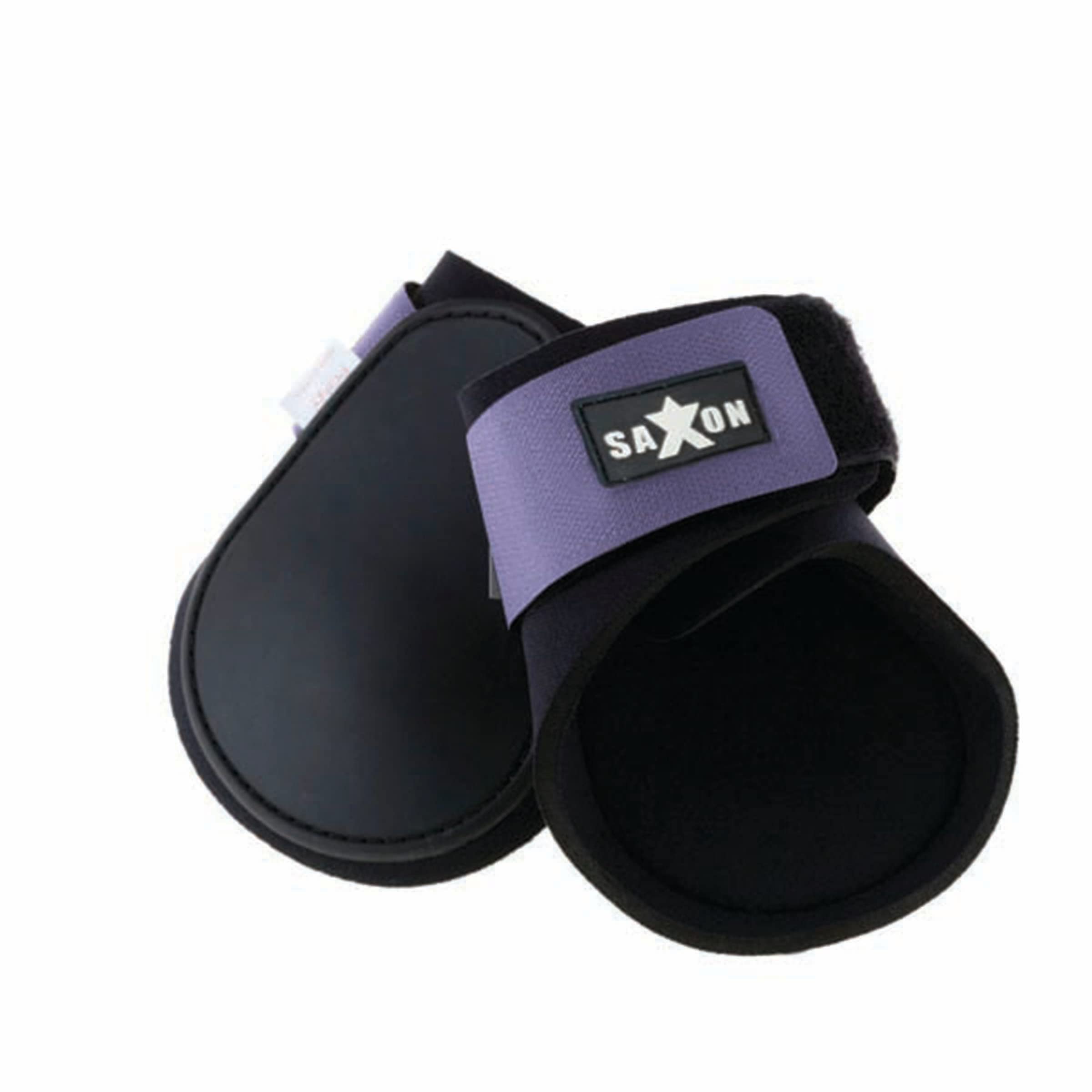 Saxon Contoured Fetlock Boots, Black/Purple, Cob