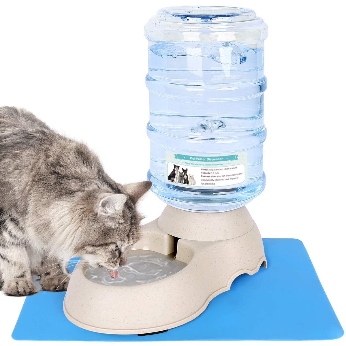Toriox Cat Dog Feeding Bowl Pet Feeder Water Dispenser Station  Automatic Gravity Dry Food Storage Bottle Bowl Dish Stand For D