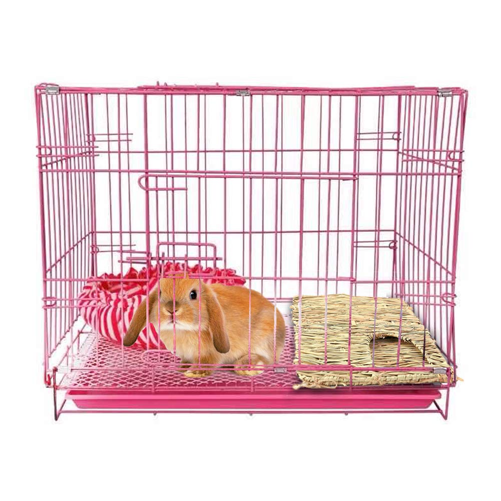 Tfwadmx Rabbit Grass House - Extra Large Natural Seagrass Bed for Bunny, Hamster, Guinea Pig, Chinchilla, Ferret - Beige (14.6 x 11.4