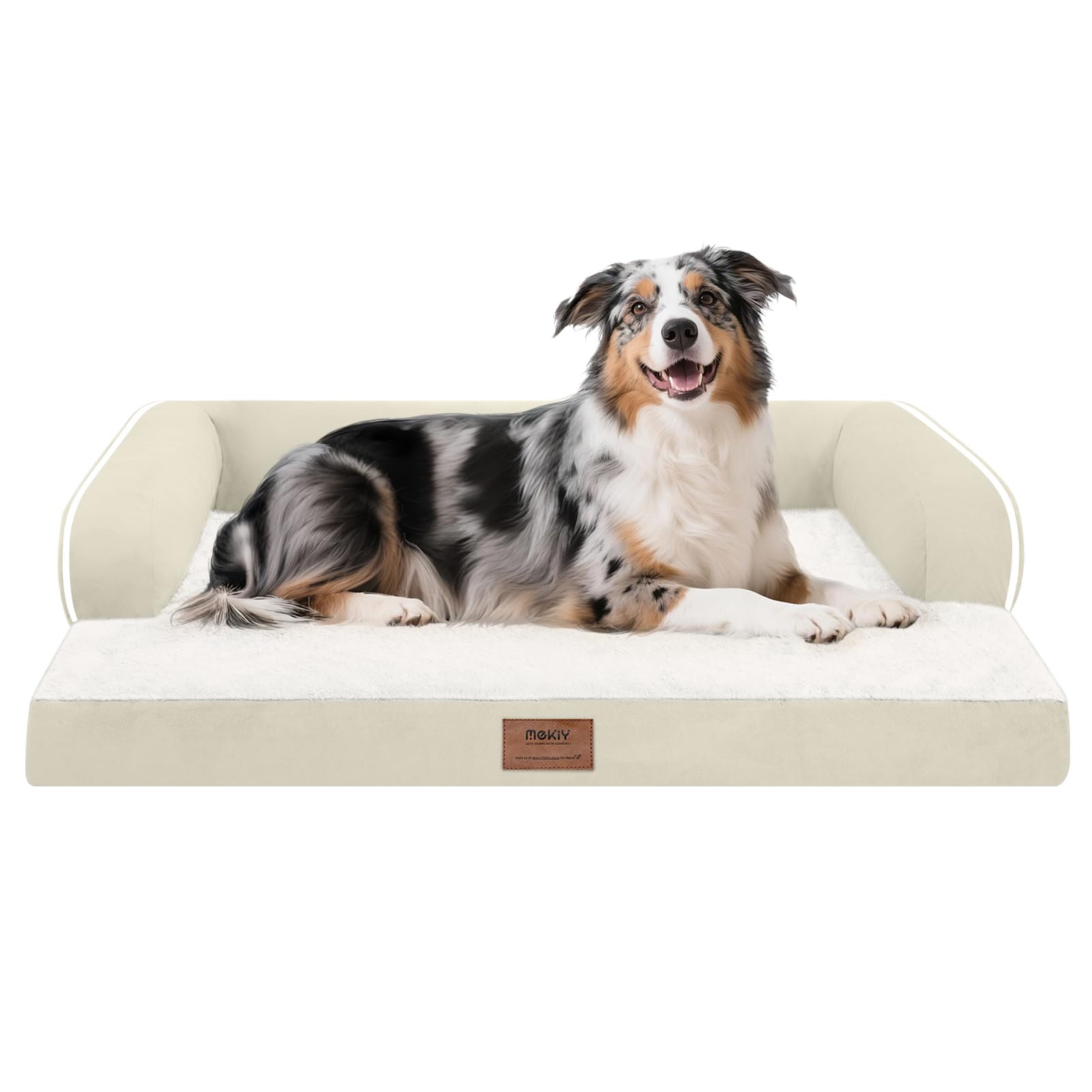 Extra Large Dog Bed-Orthopedic Waterproof XL Dog Bed for XLarge Extra Big Dogs - Foam Couch Sofa Washable with Removable Cover-B