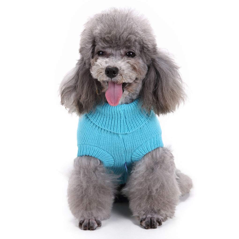Dog Sweater, Warm Pet Sweater, Dog Sweaters For Small Dogs Medium Dogs Large Dogs, Cute Knitted Classic Cat Sweater Dog Clothes Coat For Girls Boys Dog Puppy Cat (Xx-Small, Light Blue)