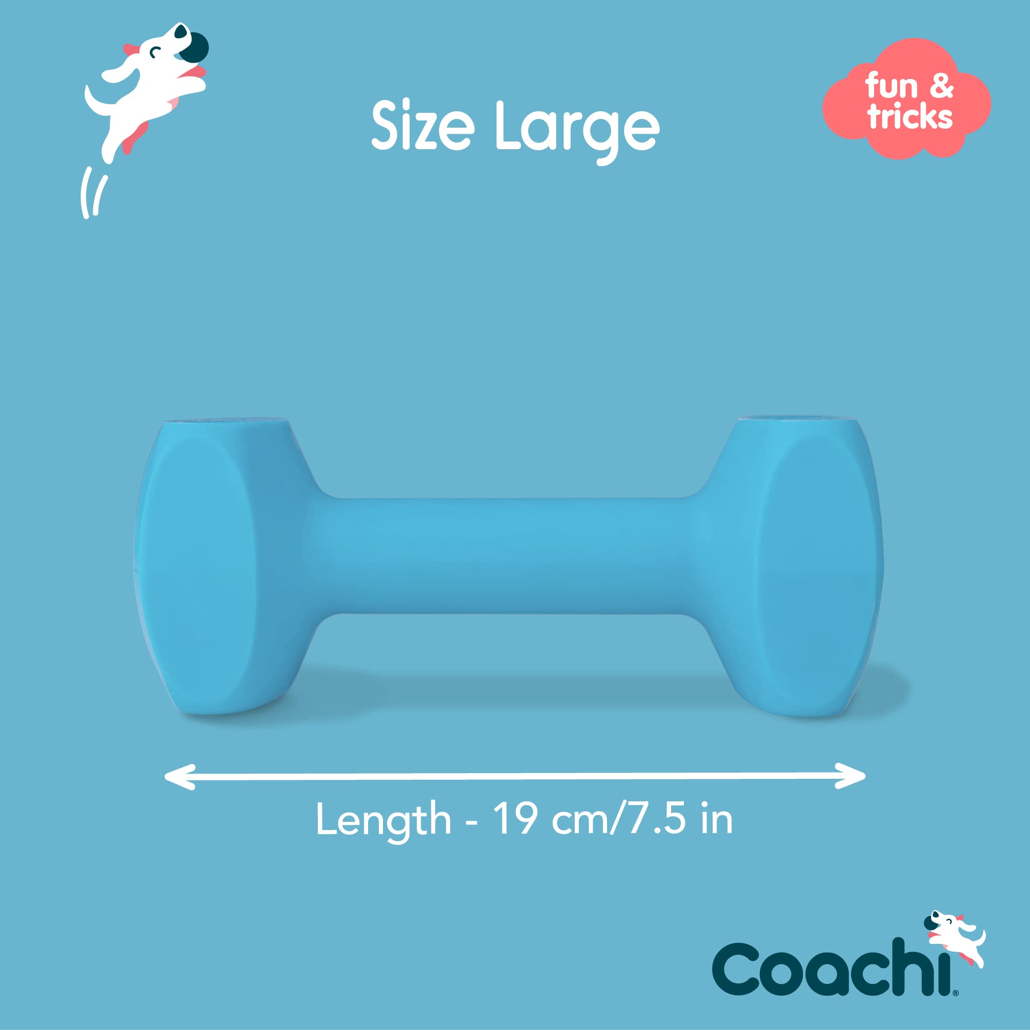 Coachi Training Dumbbell, Floats, Long Distance Throwing, Classic Retrieval Toy, Gundog and Puppy Training. Dog Accessory, Super