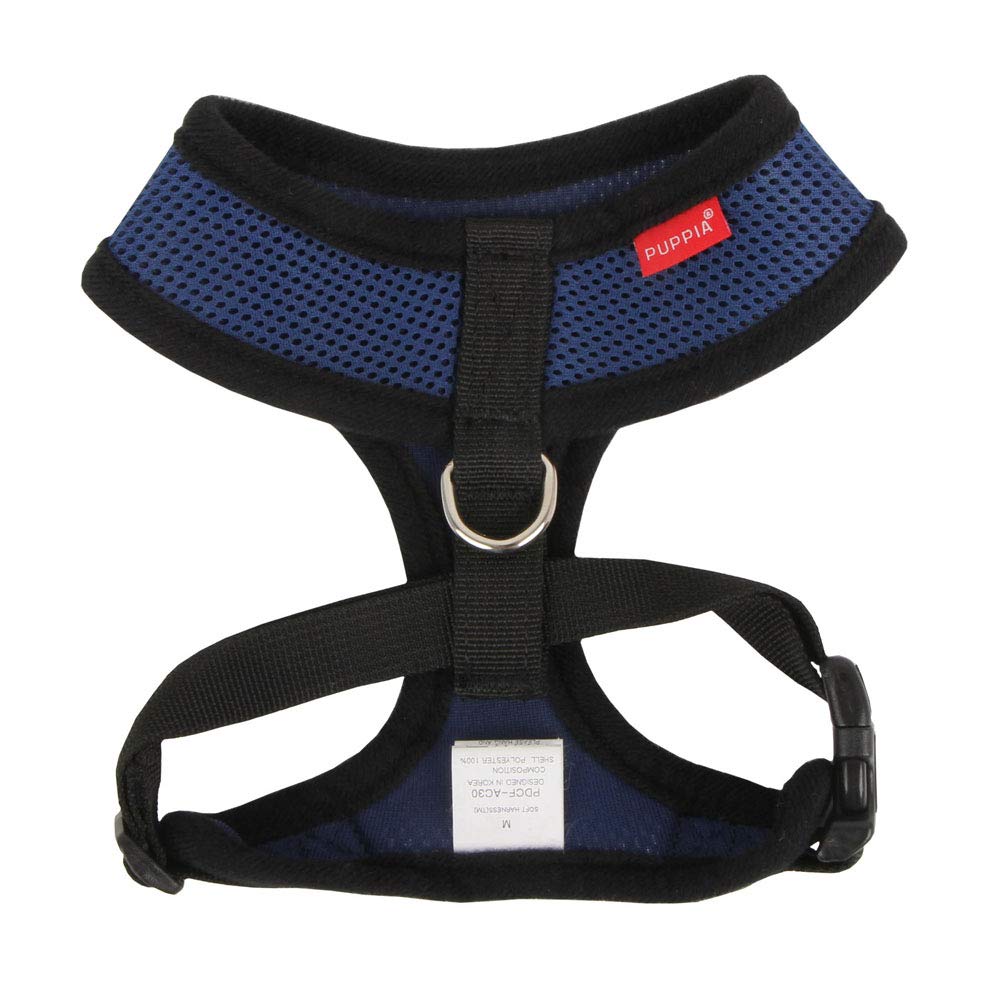 Puppia Soft Dog Harness No Choke Over-The-Head Triple Layered Breathable Mesh Adjustable Chest Belt And Quick-Release Buckle, Ro