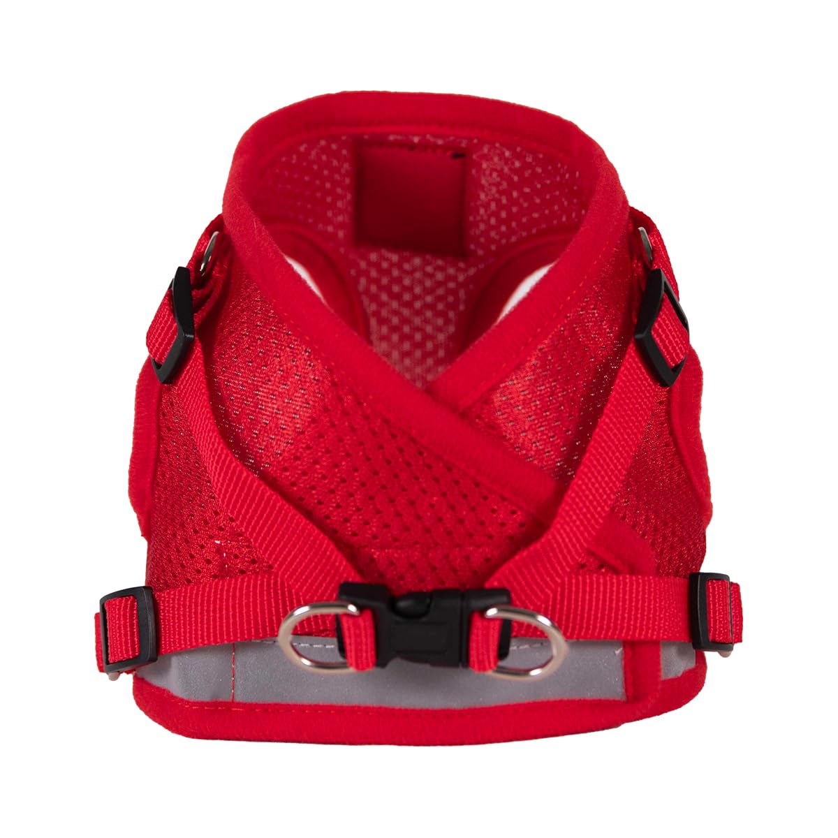 The Fat Cat Travel Cat Harness & Leash Set, Adjustable Mesh, Reflective Strap, X-Small, Red, Comfort Escape Proof for Outdoor Walking