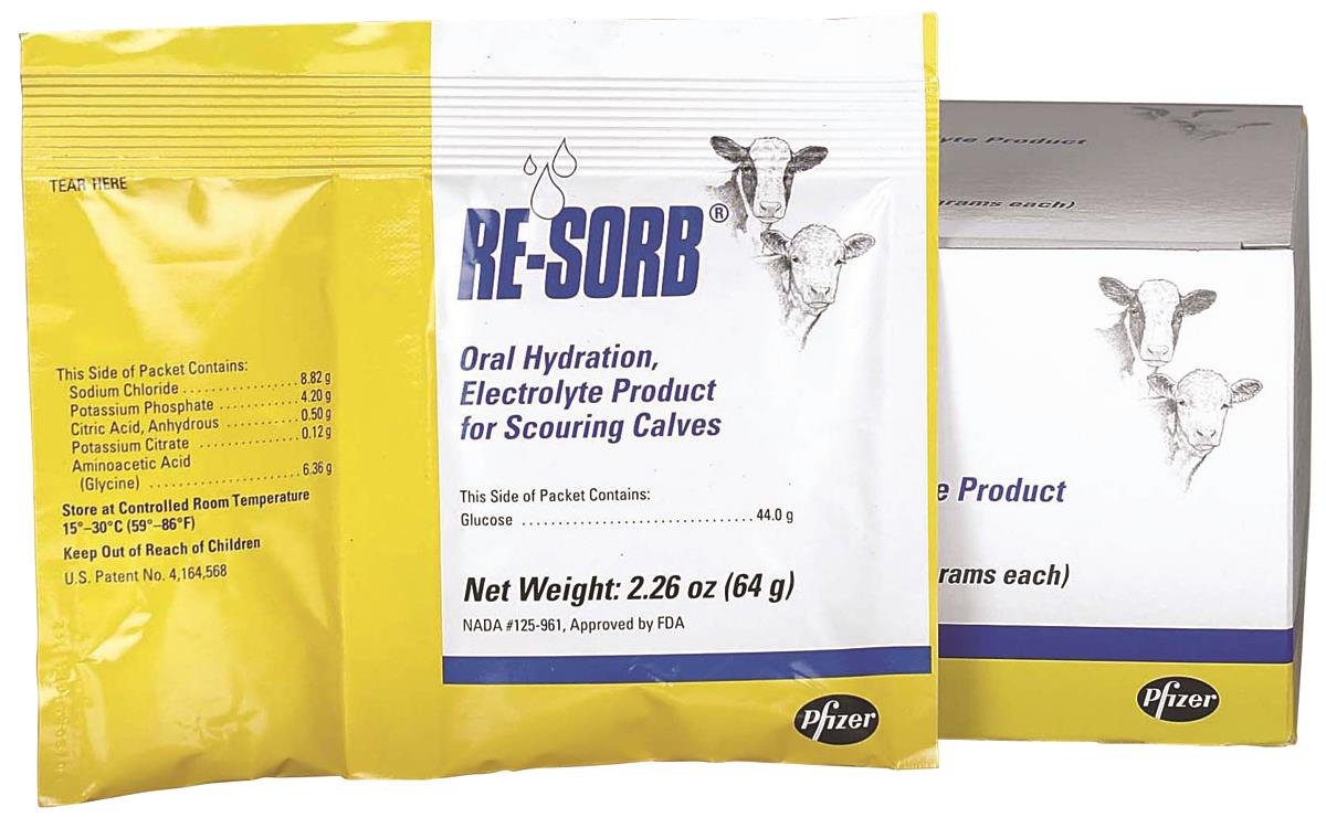 PFIZER ANIMAL HEALTH, 64g 8142 Resorb Electrolyte Packet