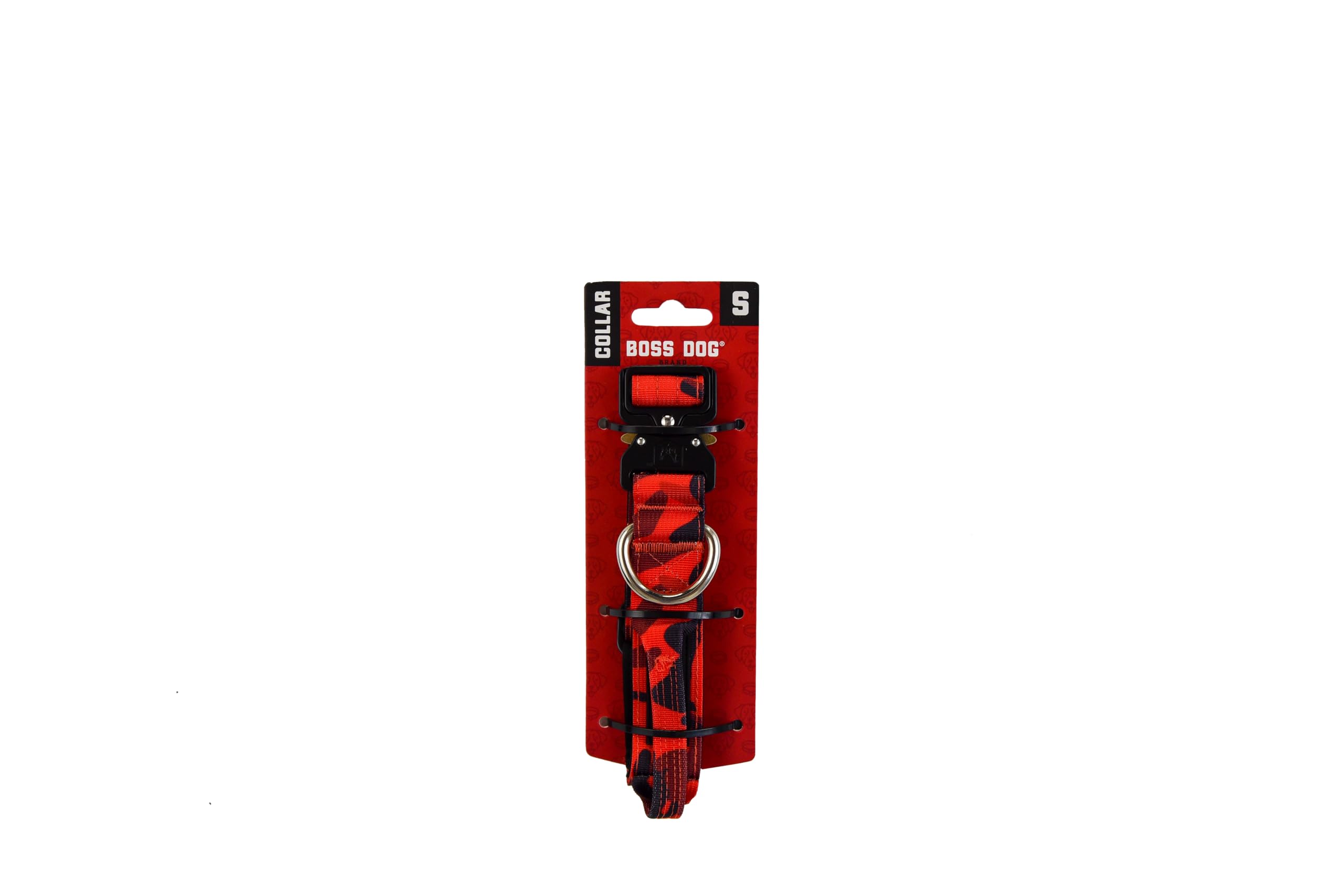 Boss Dog Tactical Collar, Red Camo, Small