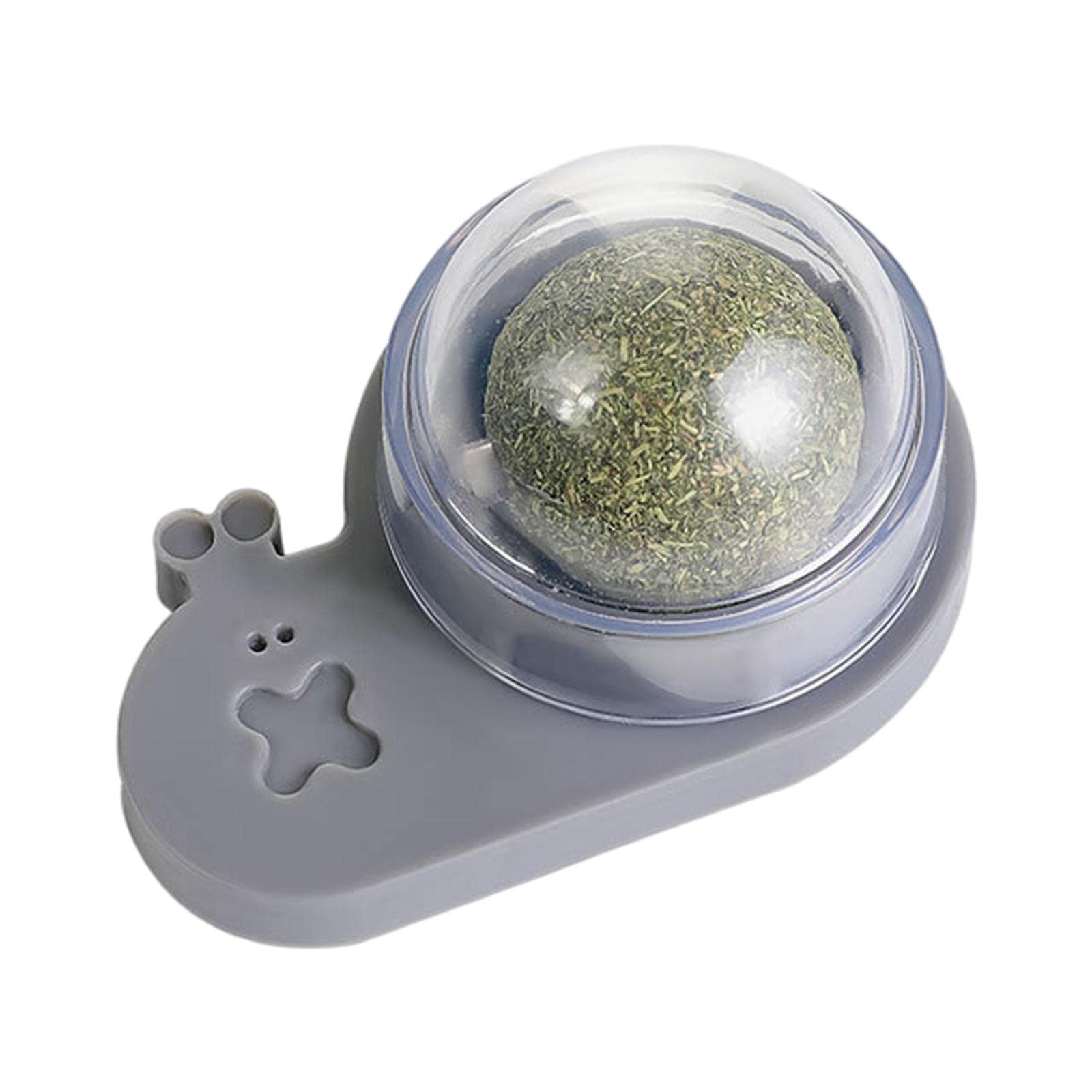 Ujeavette Catnip Ball Toys SelfAdhensive Interactive Teeth Grinding Toy Table Gray
