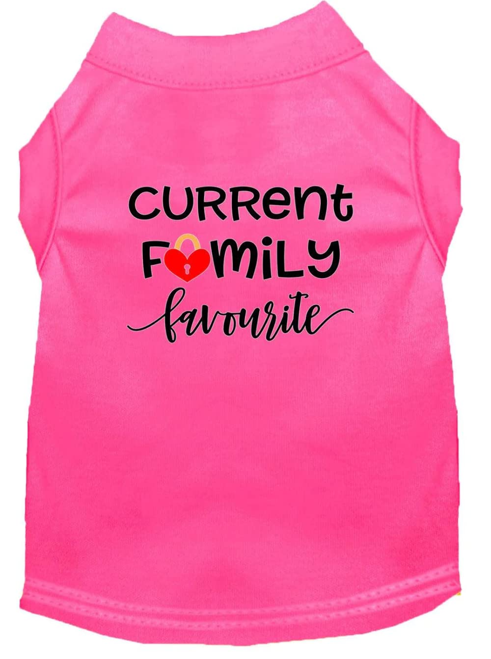 Pet Dog & Cat Shirt Screen Printed, "Current Family Favorite" Purple 2XL (20-25 lbs.)
