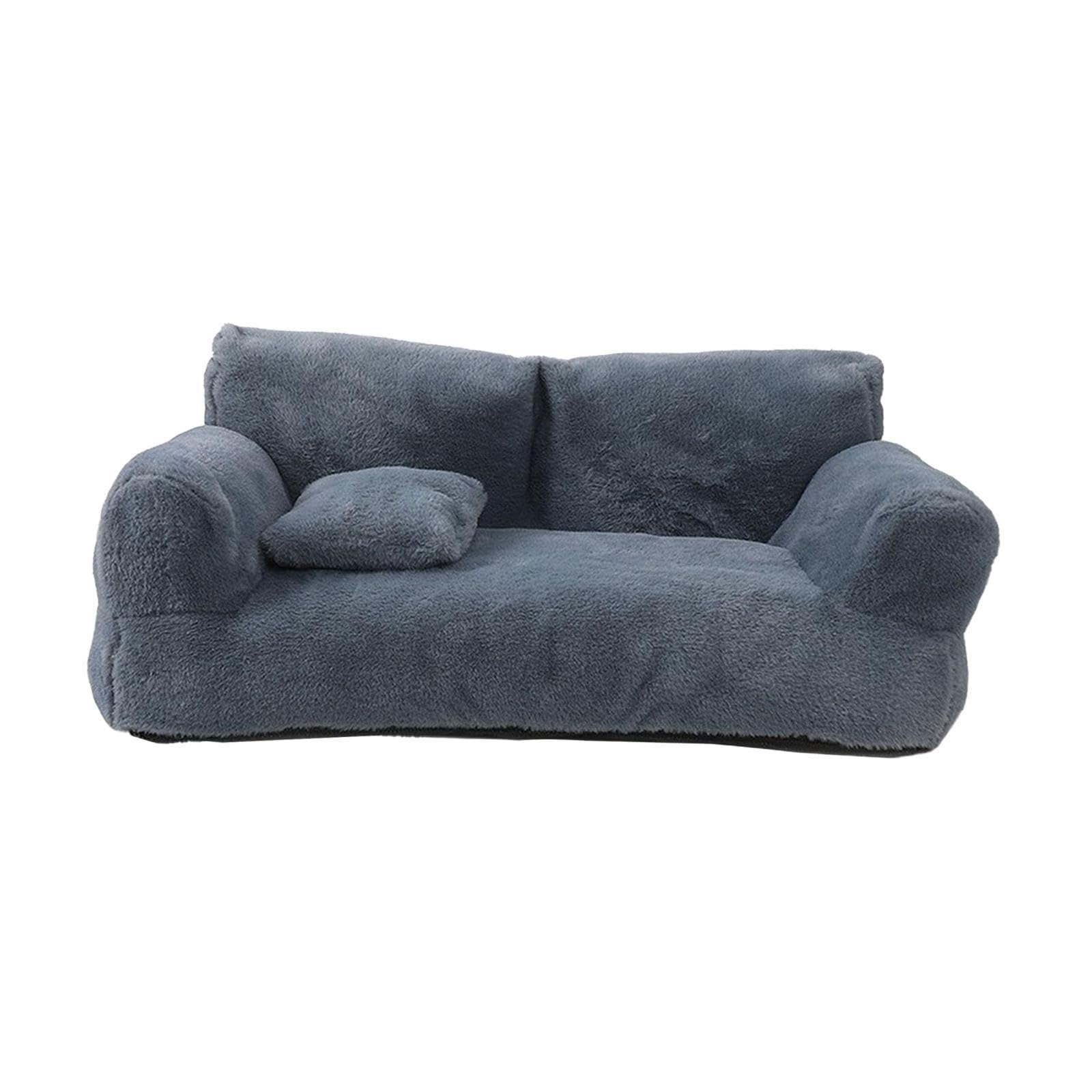 Dog Bed Comfort Anti Skid Base Breathable Dog Cat Couch for Puppy Pet Kitten Dark Gray