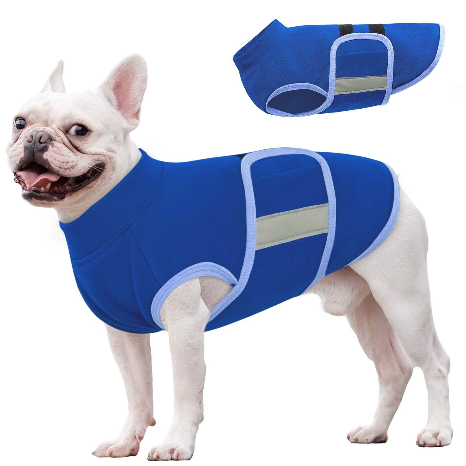 Nanaki Fleece Dog Vest - Cold Winter Dog Coat, Soft Plush Sweater, Adjustable Pullover Jacket