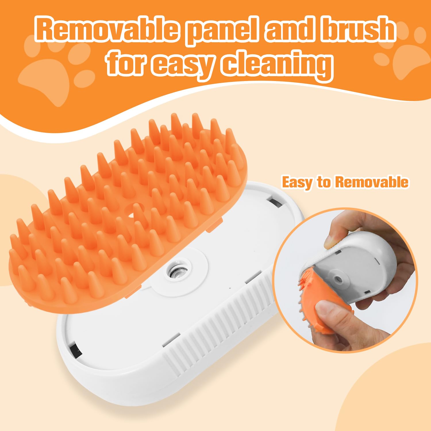 Cat Steam Brush For Shedding,3 In1 Cats Water Spary Comb,Rechargeable Steamy Cat Brush,Spritz Defur Comb For Cats,Silicone Pets