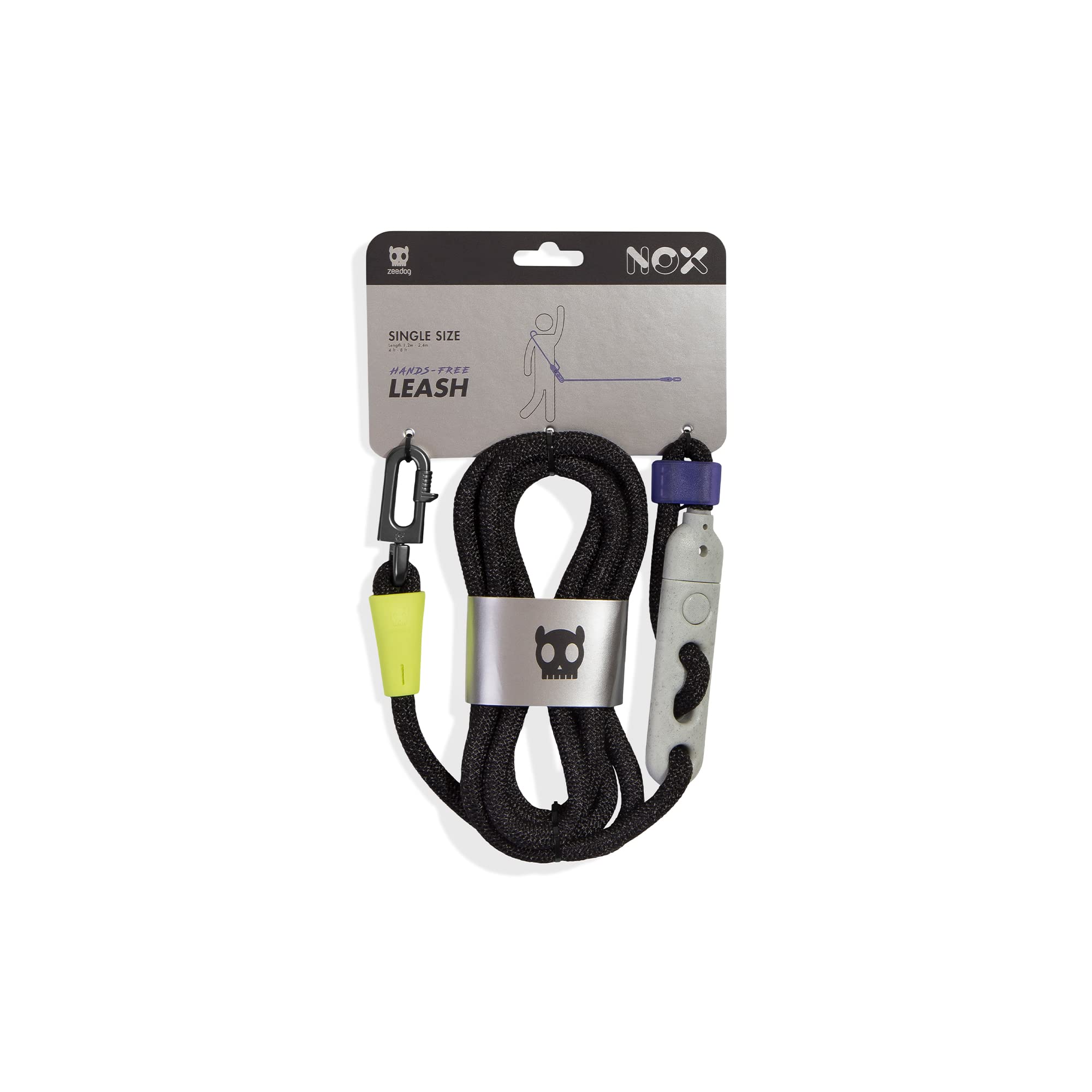 Nox Reflective 3-In-1 Hands-Free Dog Leash, Versatile Crossbody Rope Leash, Adjustable Long Leash, Easy On The Wrist