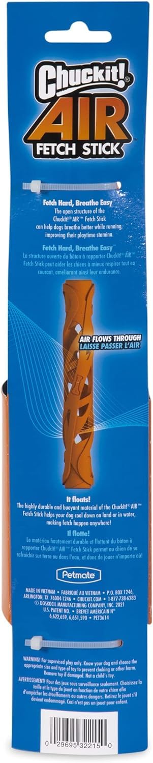 Canine Hardware 32215 Chuckit Breathe Right Stick - Orange, Large - Pack Of 3