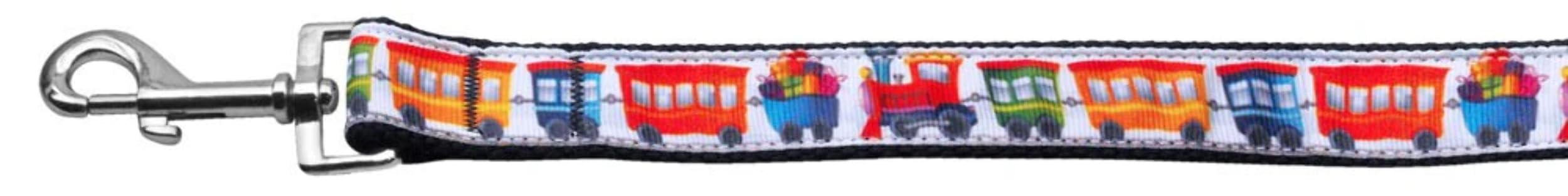 Pet Dog & Cat Nylon Collar or Leash, "Trains" 5/8" w x 6 ft. leash