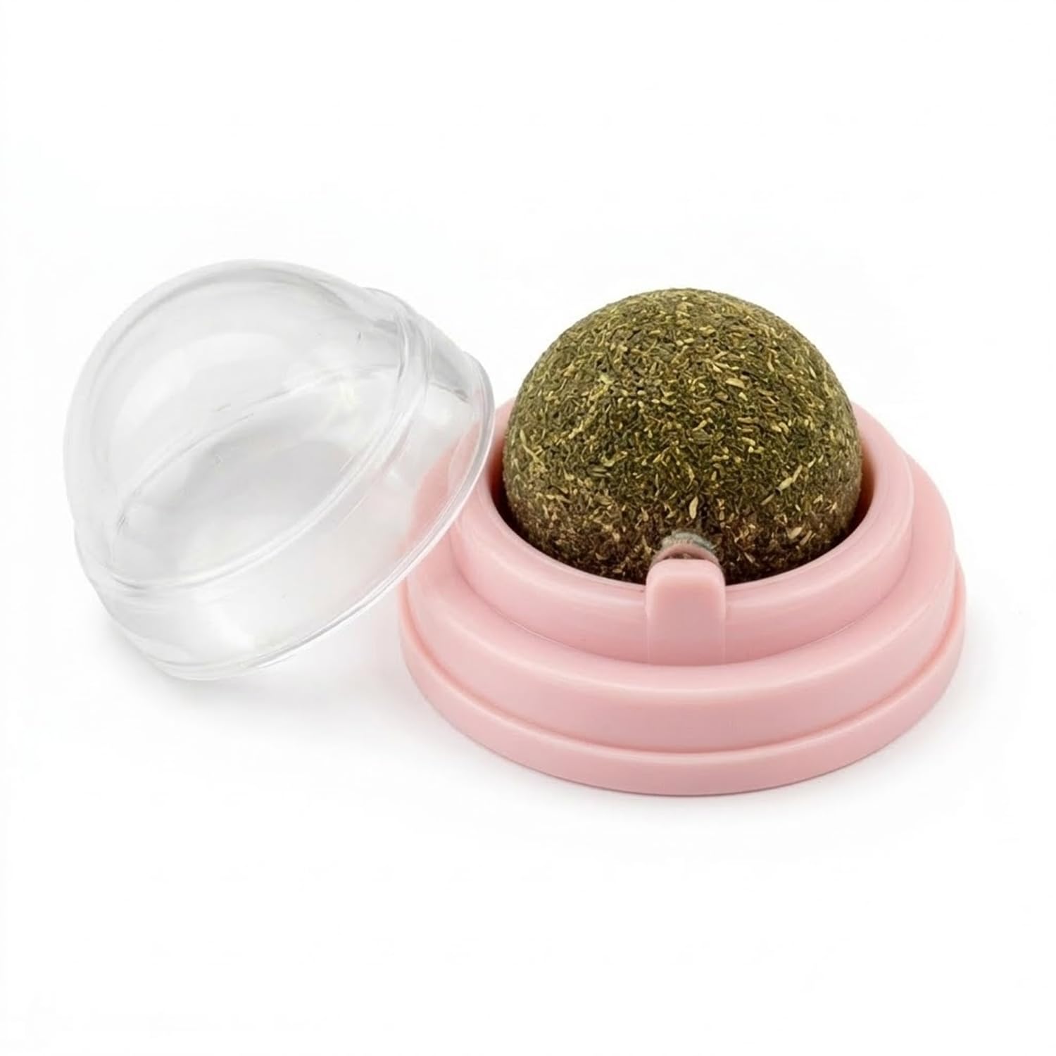 Cature Catnip Ball For Cats, Rotating Cat Mint Lick Ball Toy With SelfAdhesive Holder, Natural Catnip Treat For Indoor Cats & K