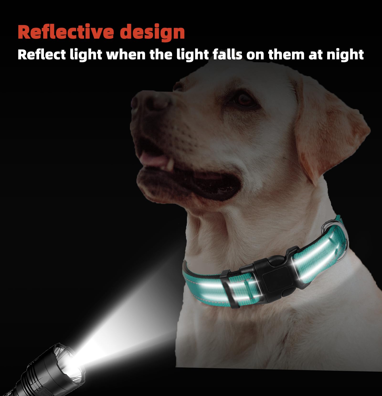 Small Dog Collar, Reflective Pet Collar With Buckle Adjustable Safety Nylon Collars For Small Medium Large Dogs, Teal