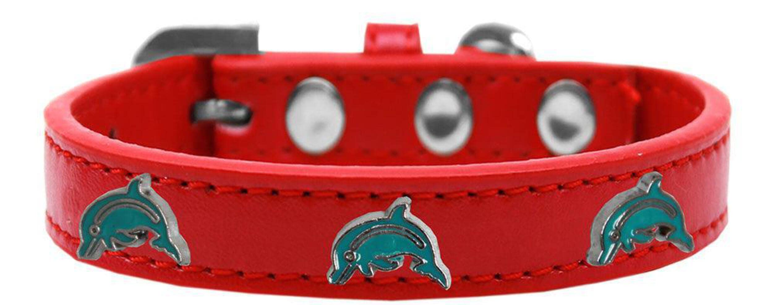 Mirage Pet Products Dolphin Widget Dog Collar Bright Pink Size 18