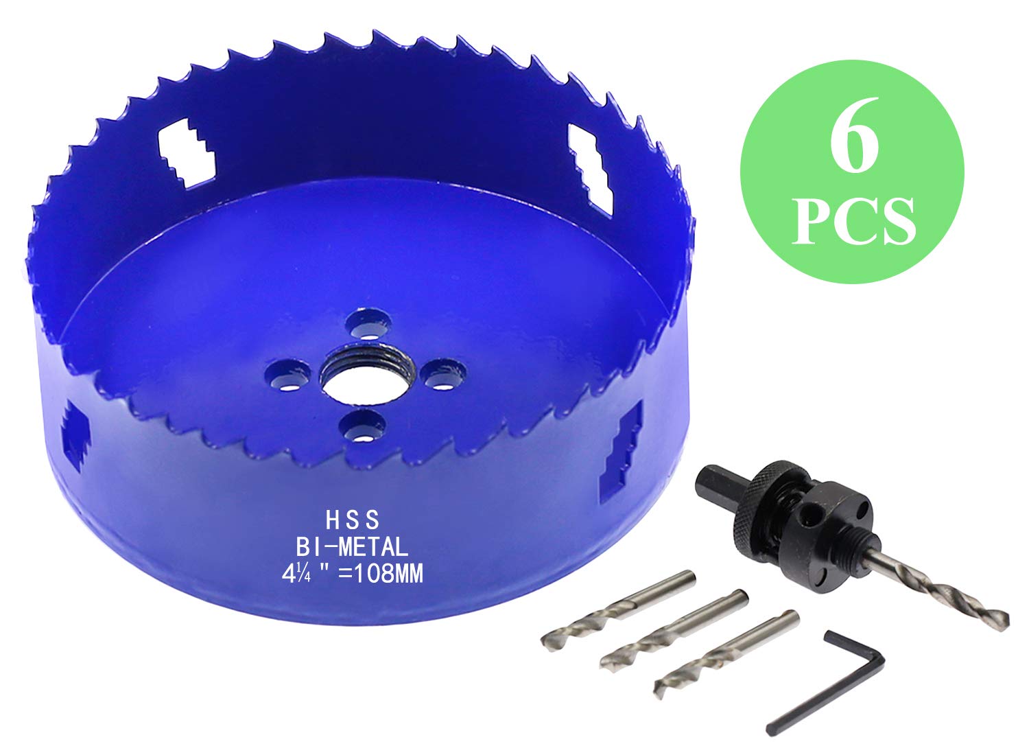 Seimneire 4-14 Inch Hole Saw With Heavy Duty Arbor, 12 Inch Cutting Depth Hss Bi-Metal Hole Drilling Cutter For Smoothly Cutting